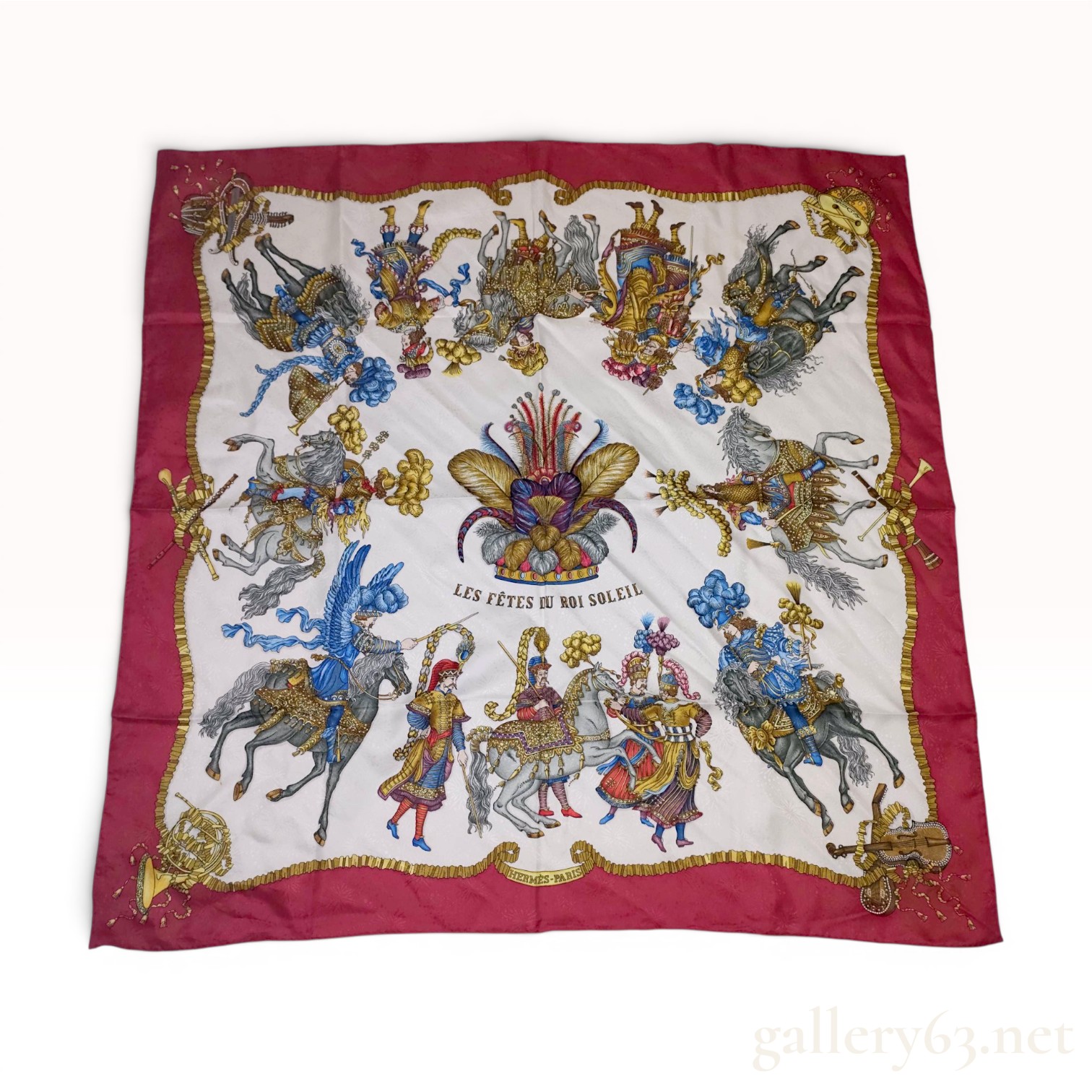 Hermes Les Fetes du Roi Soleil Silk Jacquard Scarf