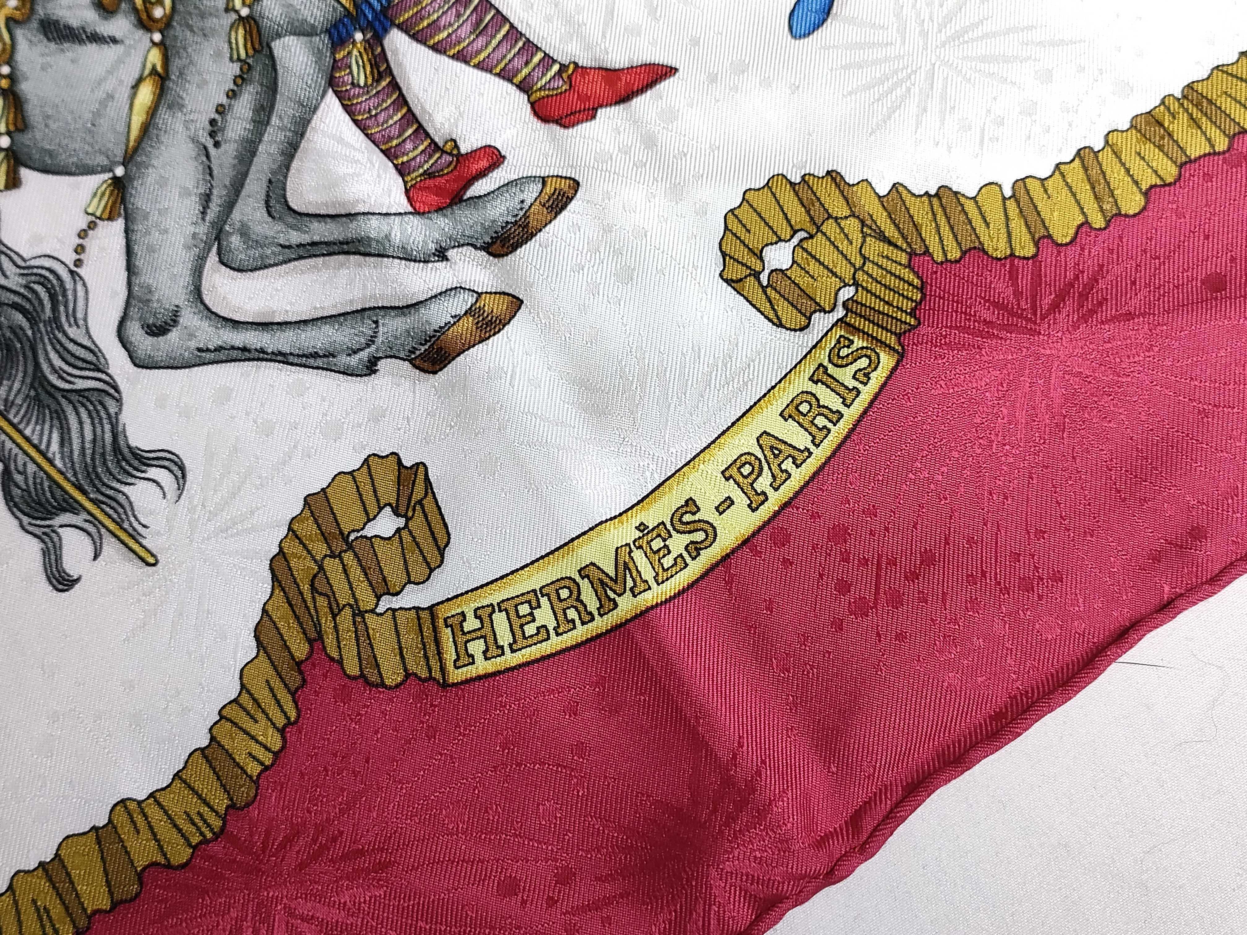 Hermes Les Fetes du Roi Soleil Silk Jacquard Scarf