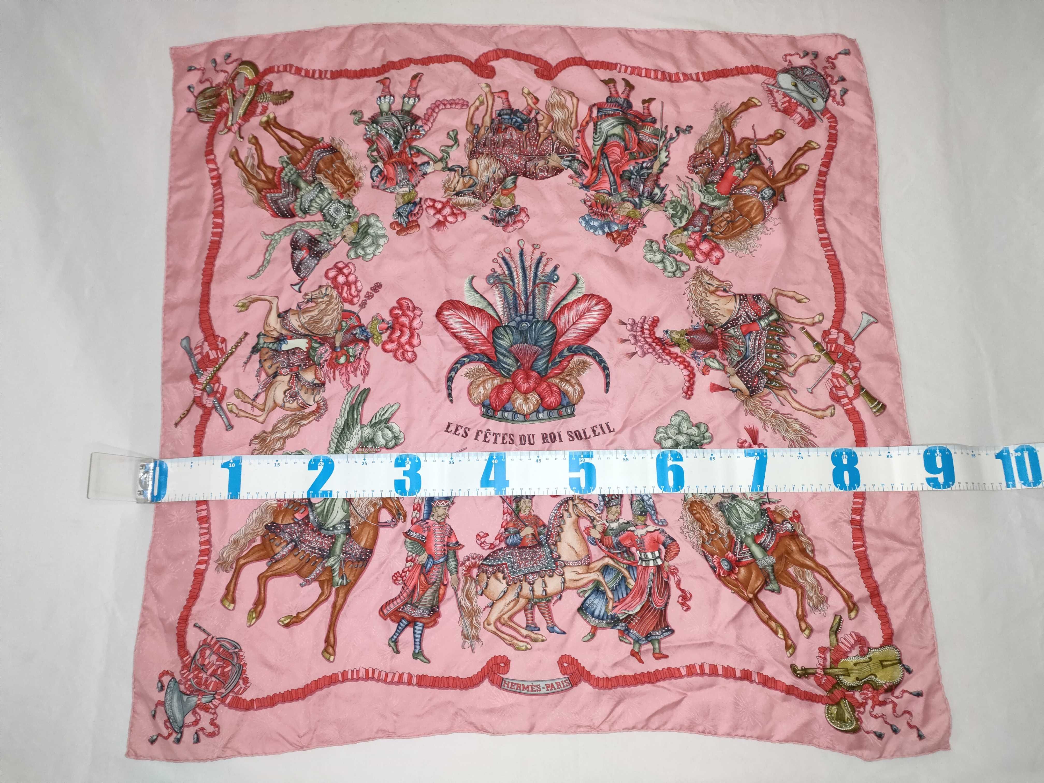 Hermes Les Fetes du Roi Soleil Silk Jacquard Carre 90 Scarf