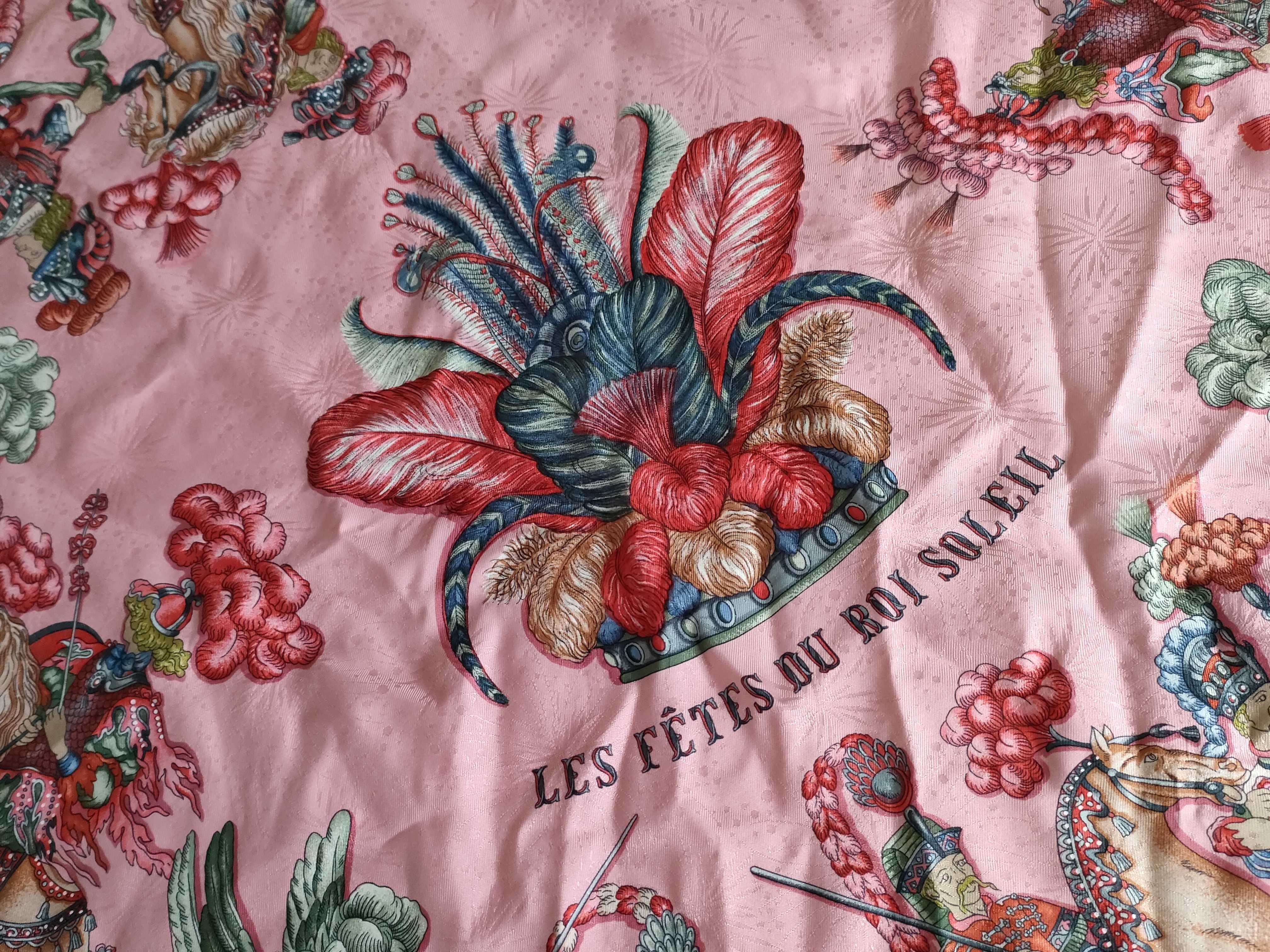 Hermes Les Fetes du Roi Soleil Silk Jacquard Carre 90 Scarf