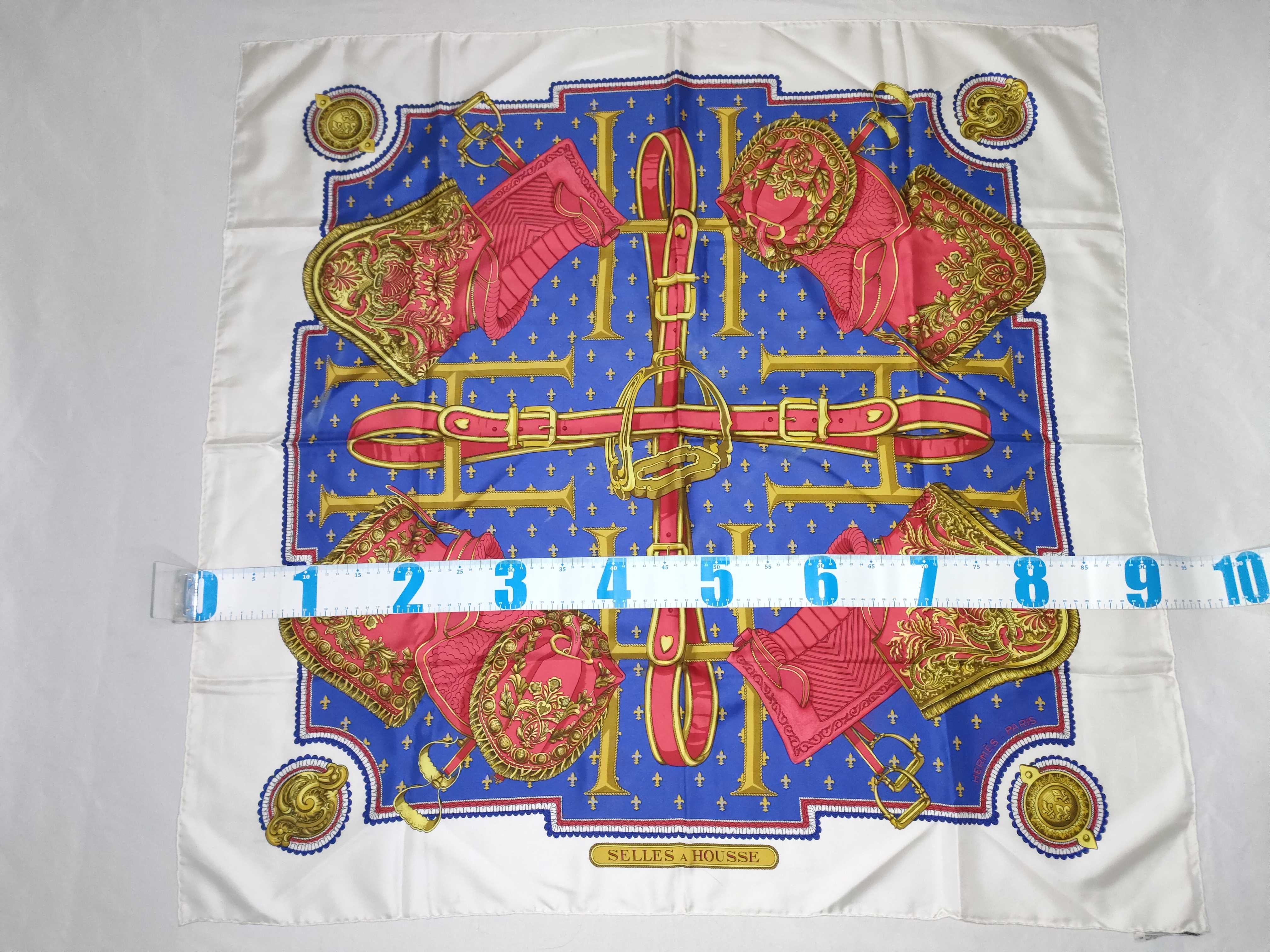 Hermes Selles a Housse Silk Scarf by Christiane Vauzelles