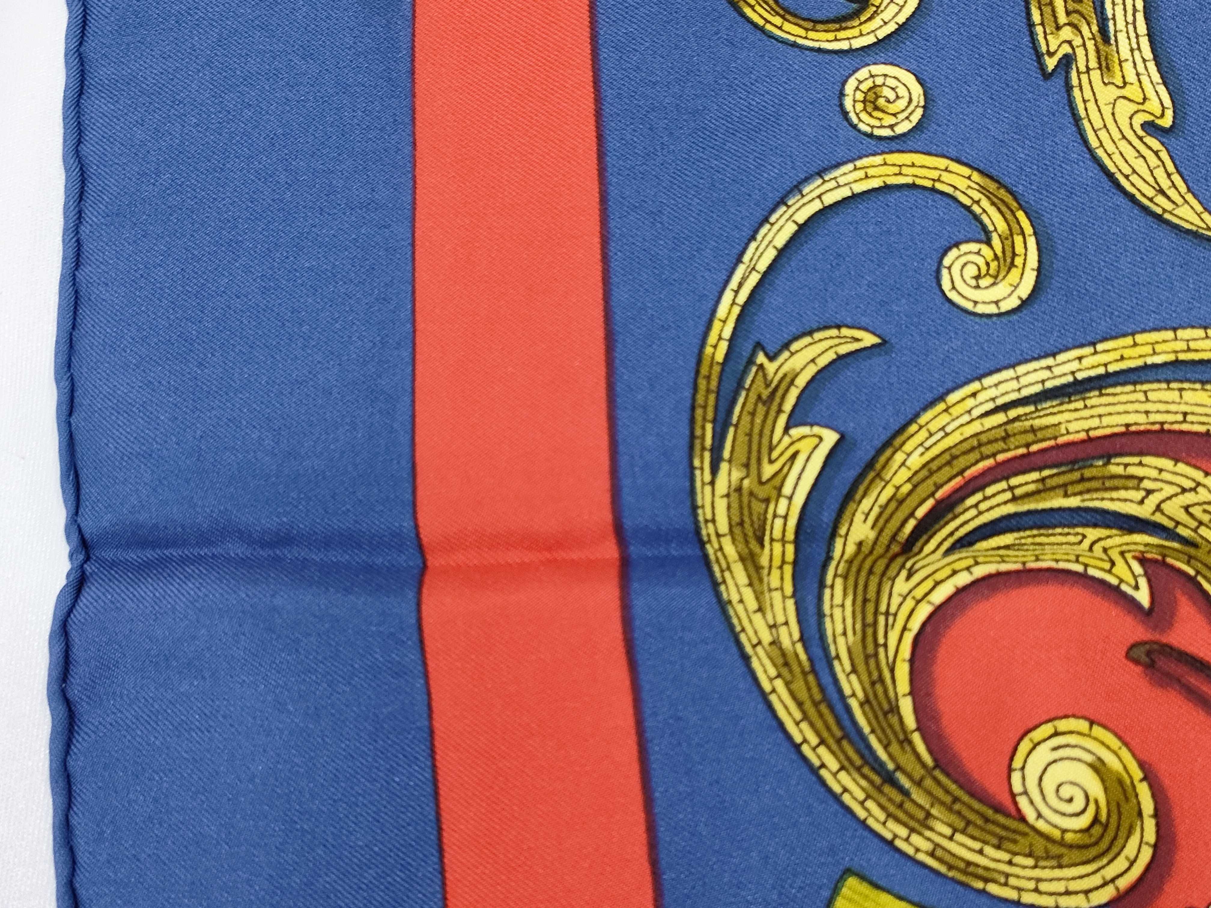 Hermes Silk Carre Scarf Cheval Turc Pattern by Christiane Vauzelles