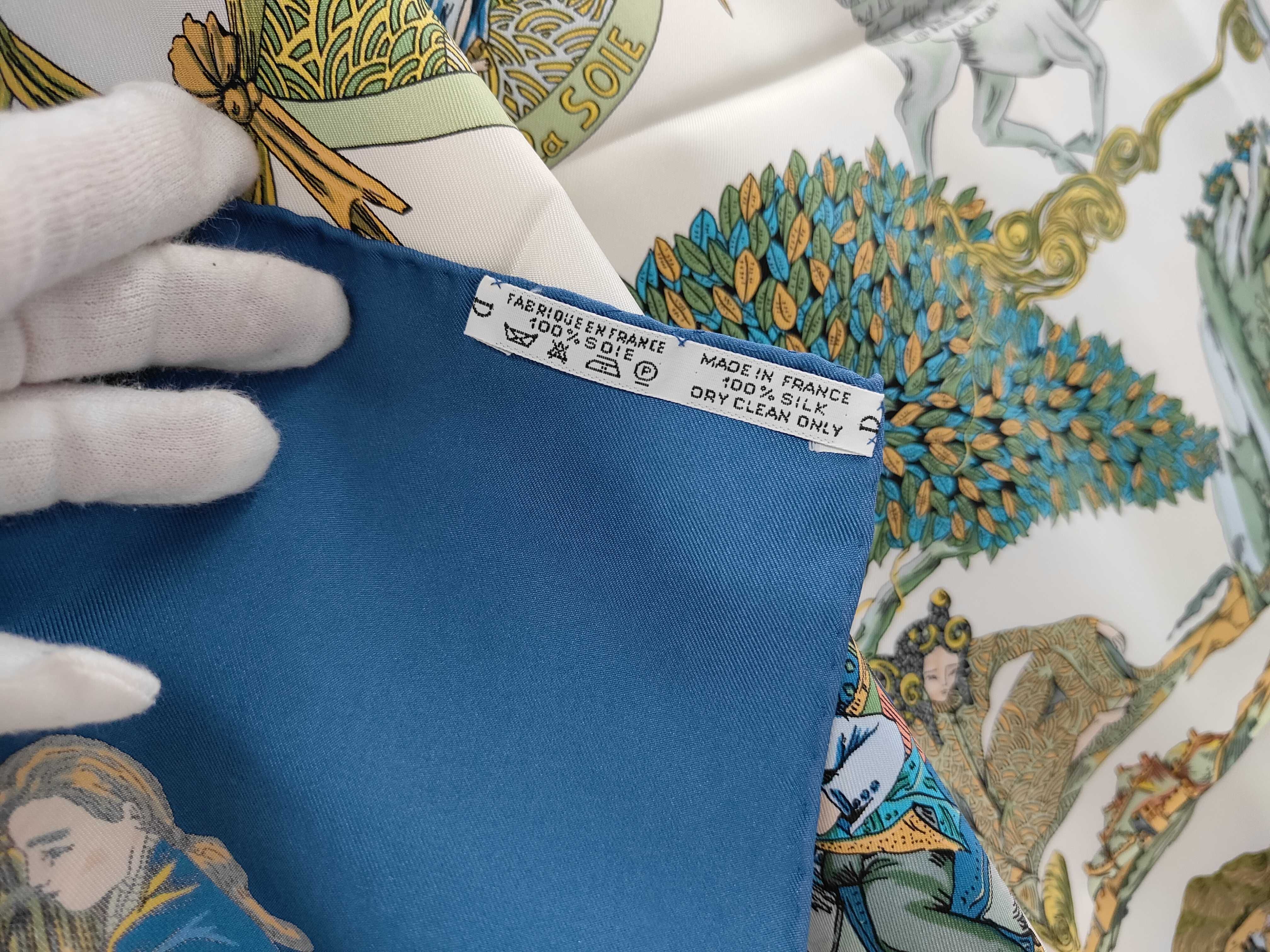 Hermes Au Fil de la Soie Silk Scarf by Annie Faivre