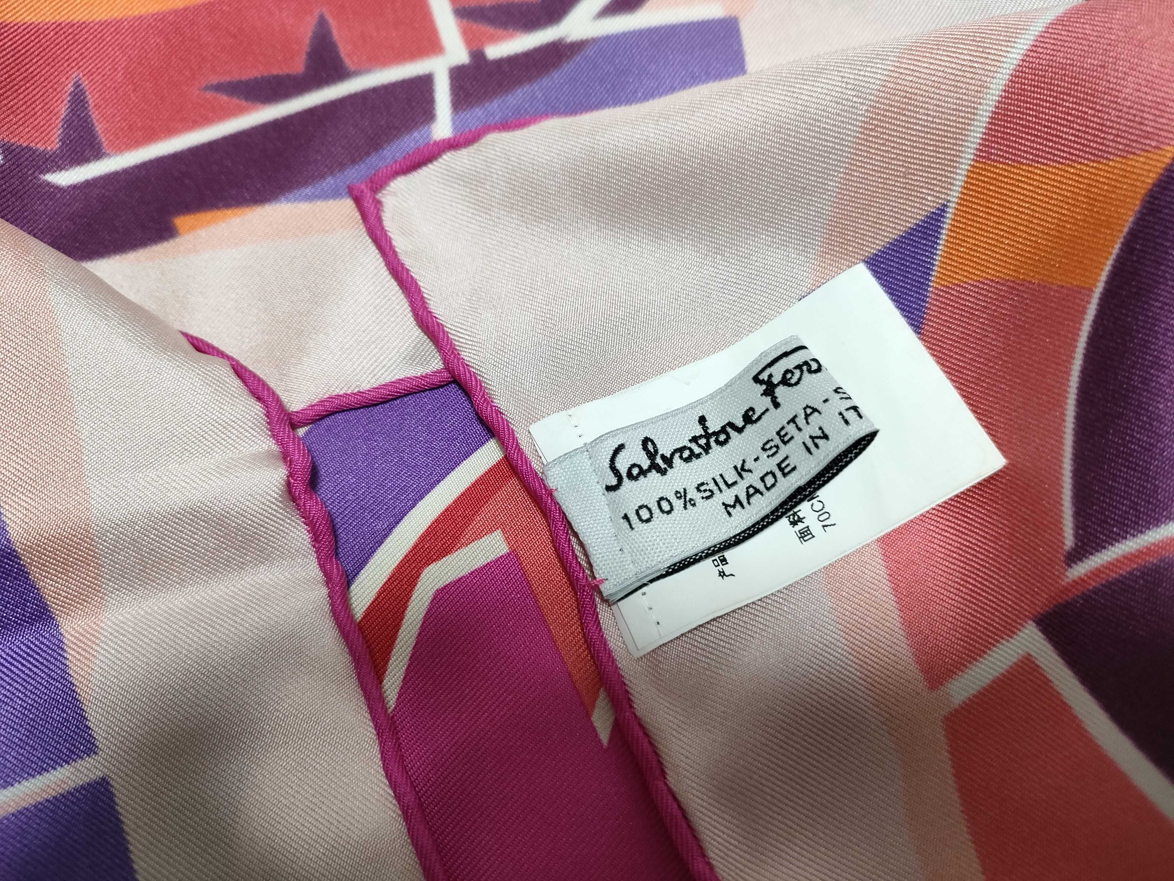 Salvatore Ferragamo Gancini Motif Silk Scarf