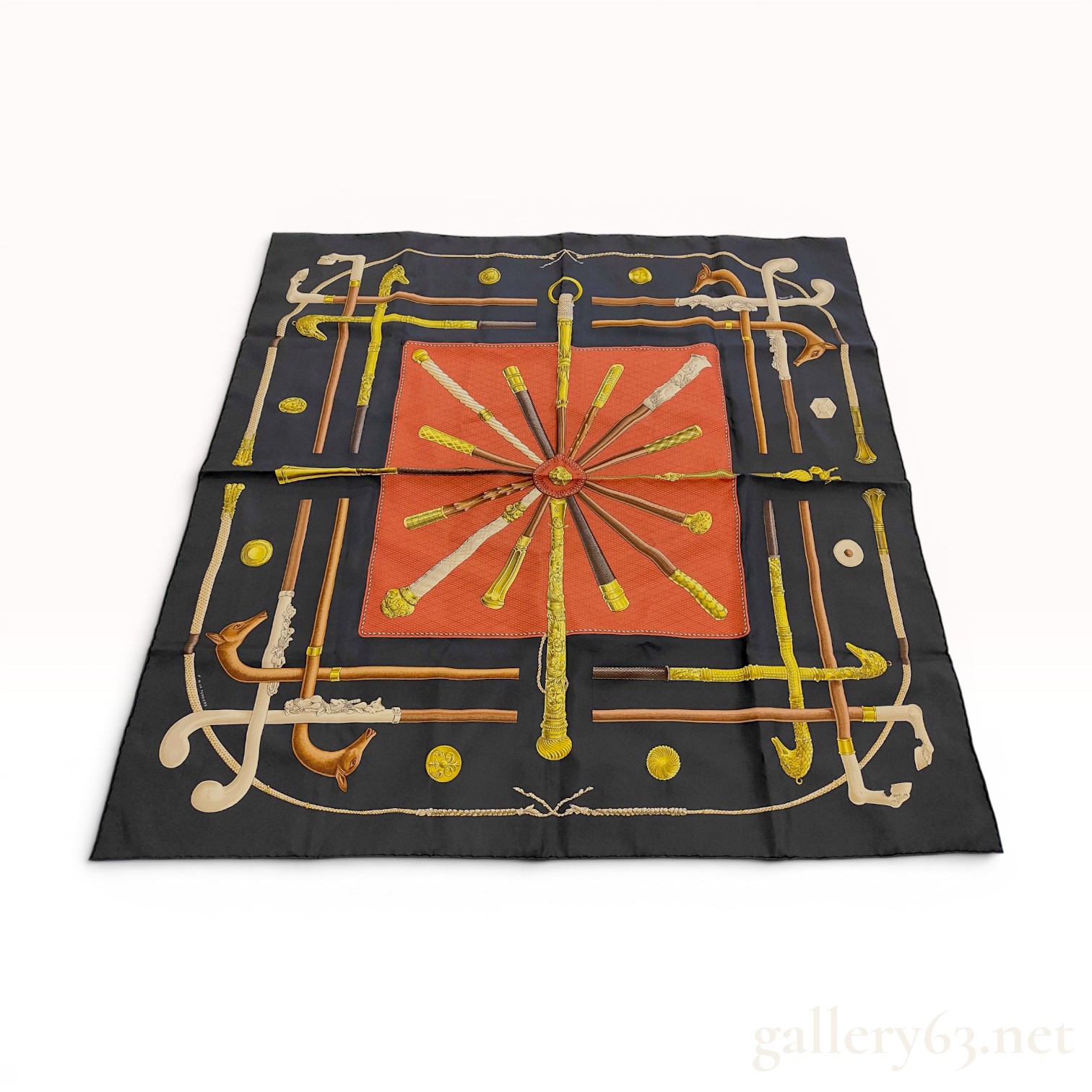 Hermes Cannes et Pommeaux Silk Scarf
