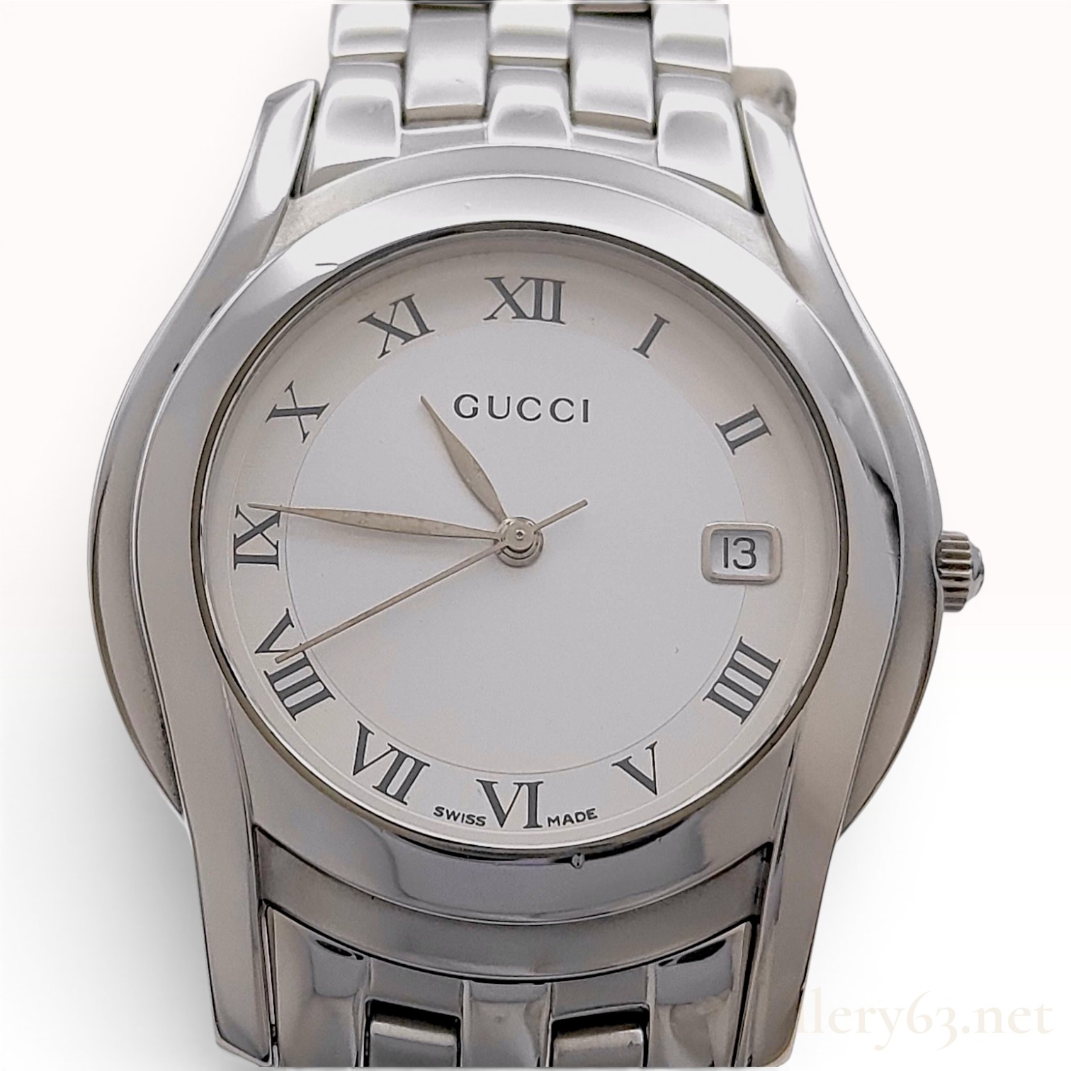 Gucci 5500 M Stainless Steel Quartz Wristwatch