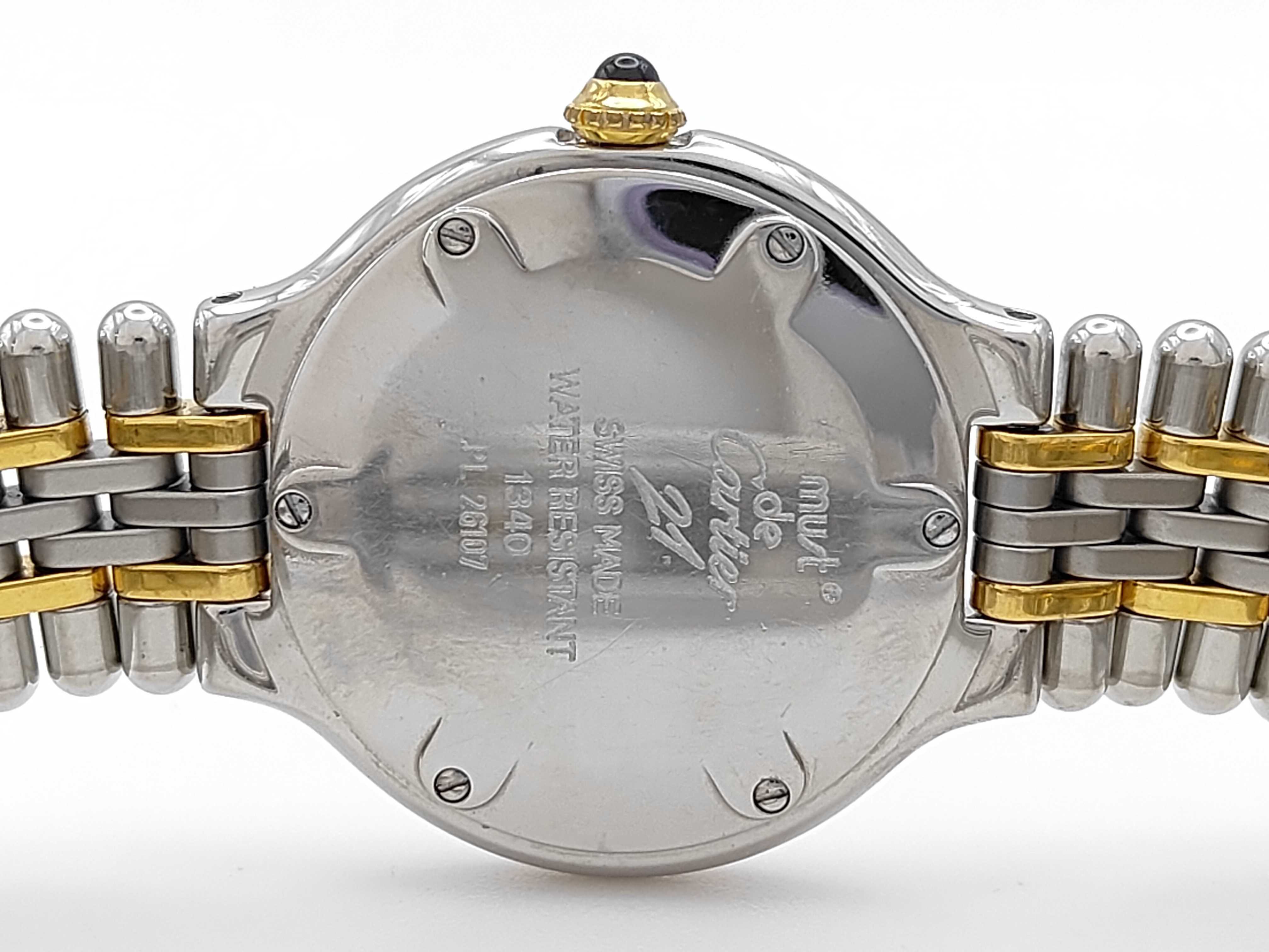 Must de Cartier 21 Reference 1340 Two Tone Stainless Steel Quartz Wristwatch
