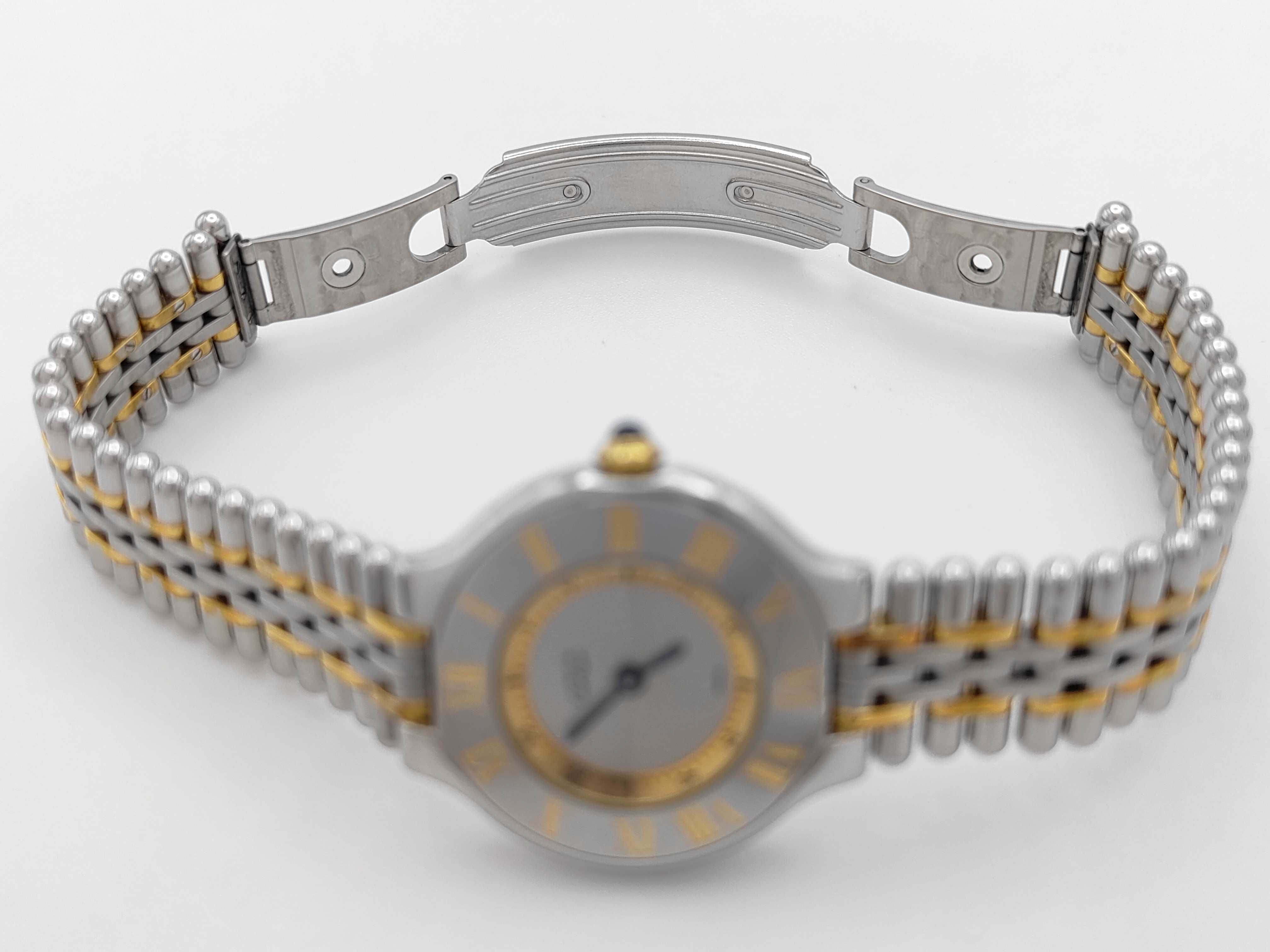 Must de Cartier 21 Reference 1340 Two Tone Stainless Steel Quartz Wristwatch
