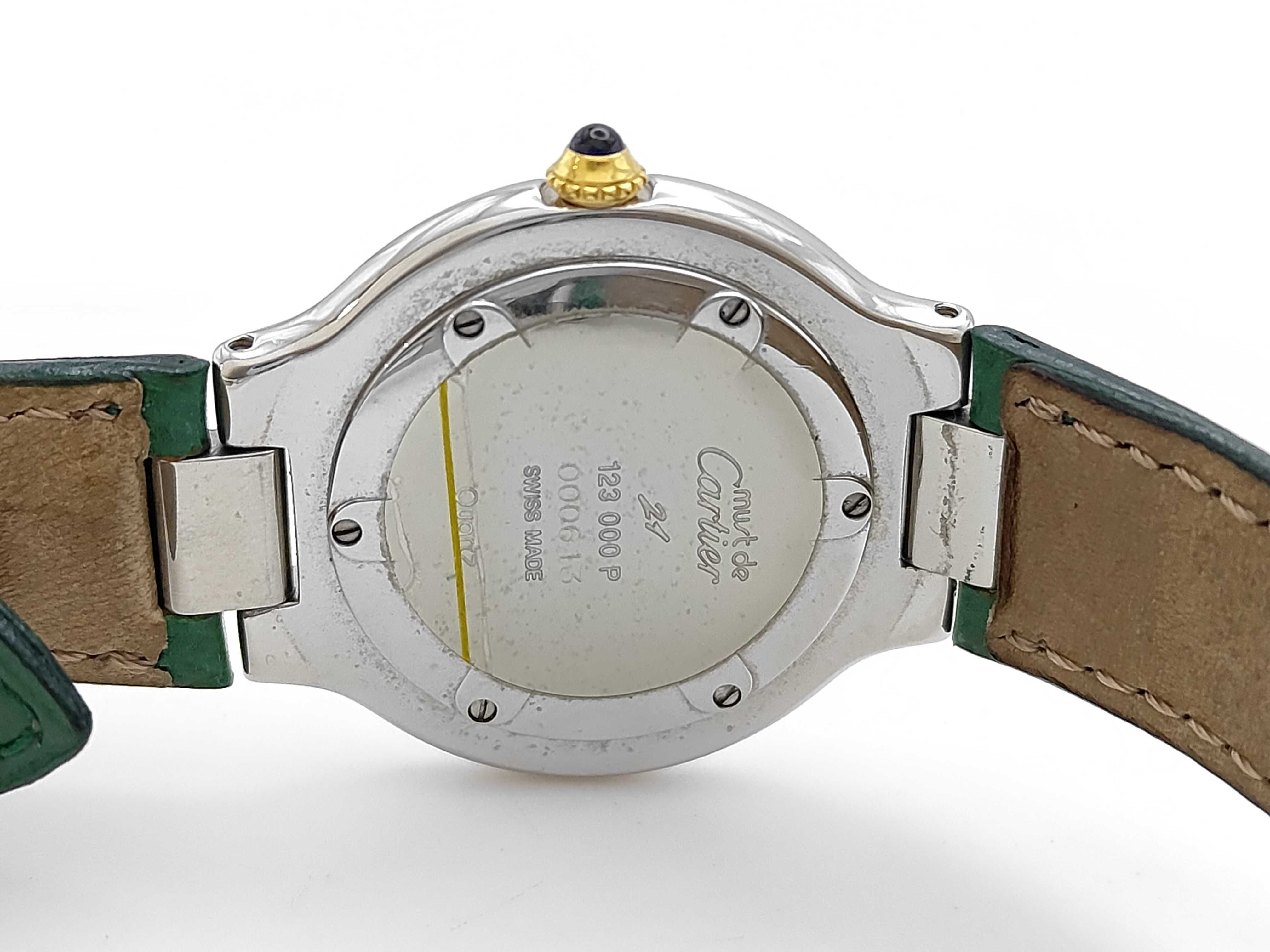 Cartier Must 21 Stainless Steel and Gold Tone Quartz Wristwatch Reference 123 000 P