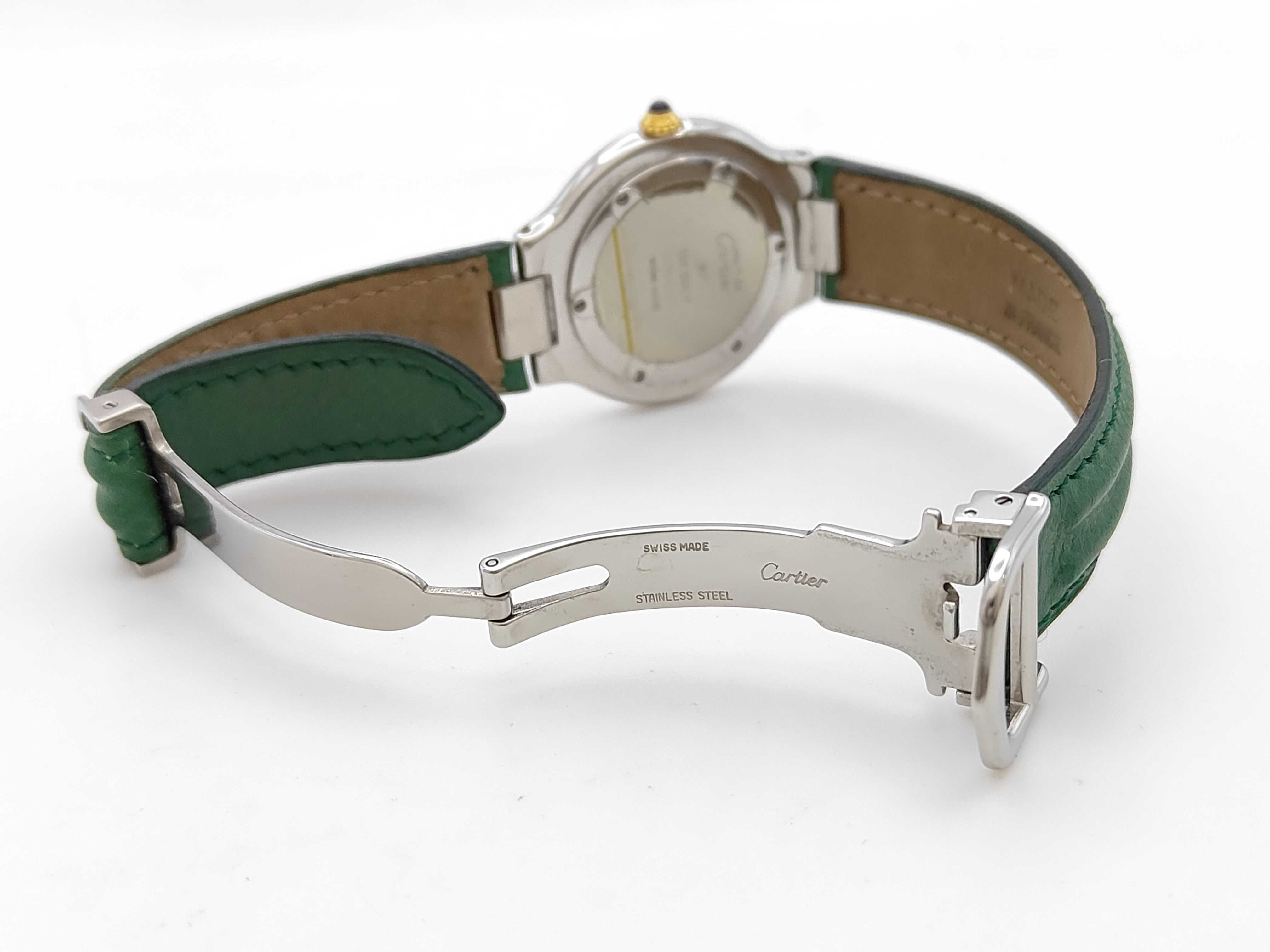 Cartier Must 21 Stainless Steel and Gold Tone Quartz Wristwatch Reference 123 000 P