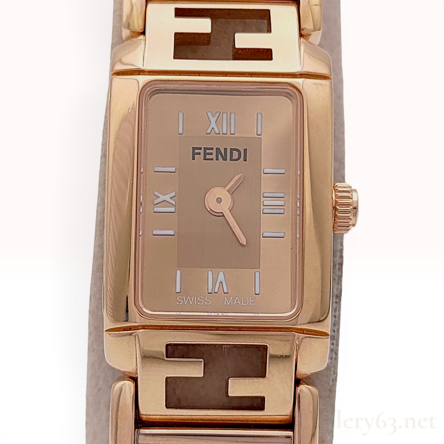 Fendi Orologi Classico Rose Gold-Tone Stainless Steel Watch 006-1200L-437 with Box