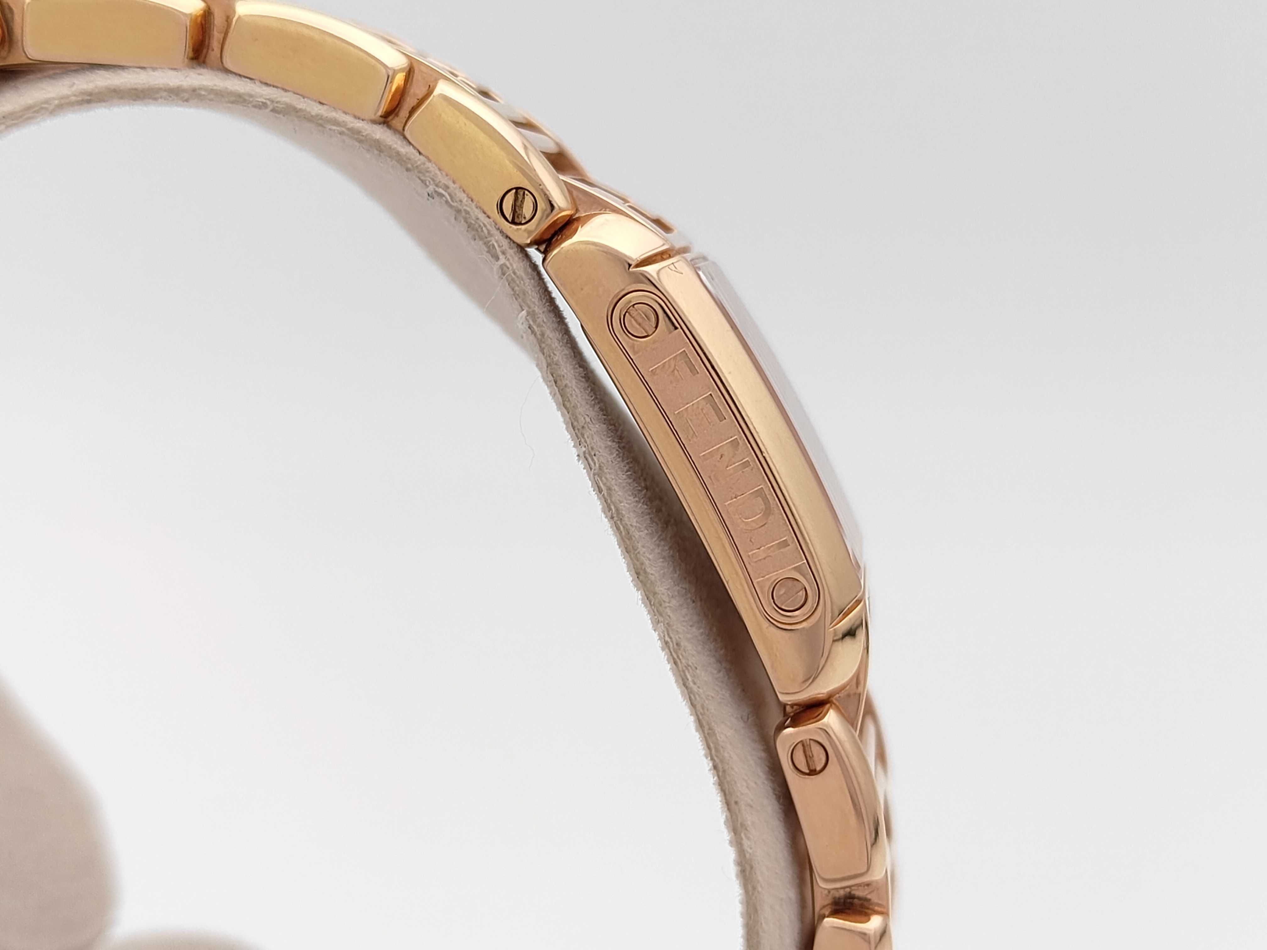 Fendi Orologi Classico Rose Gold-Tone Stainless Steel Watch 006-1200L-437 with Box