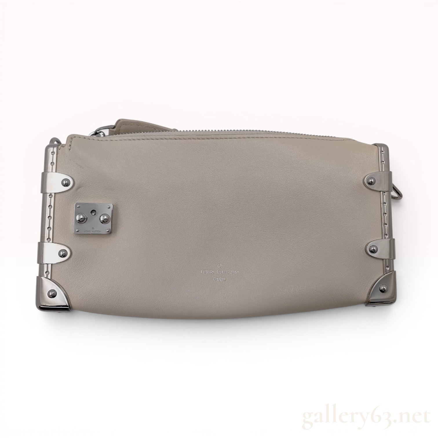 Louis Vuitton Slim Trunk in Cream Calfskin Leather
