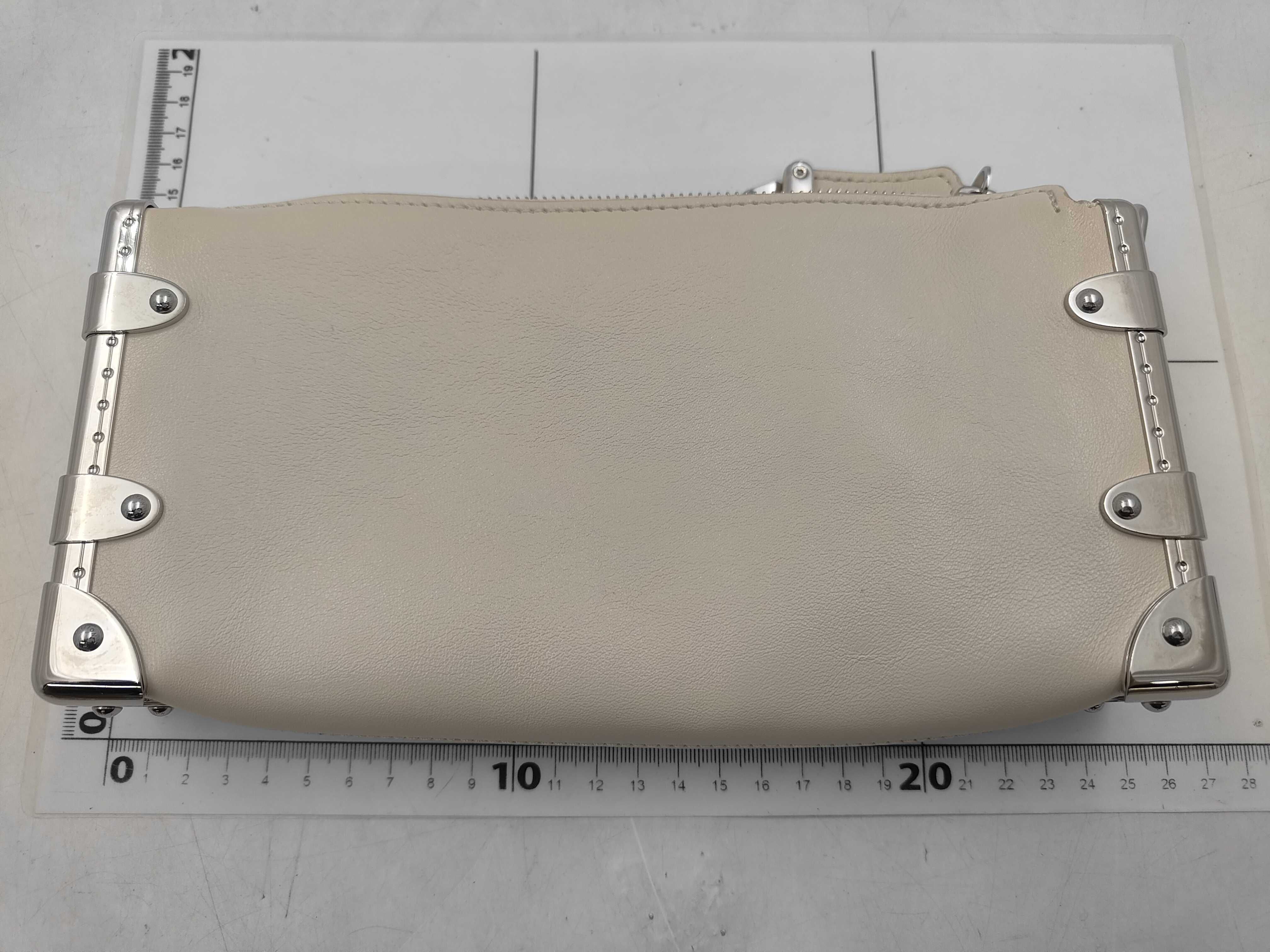 Louis Vuitton Slim Trunk in Cream Calfskin Leather