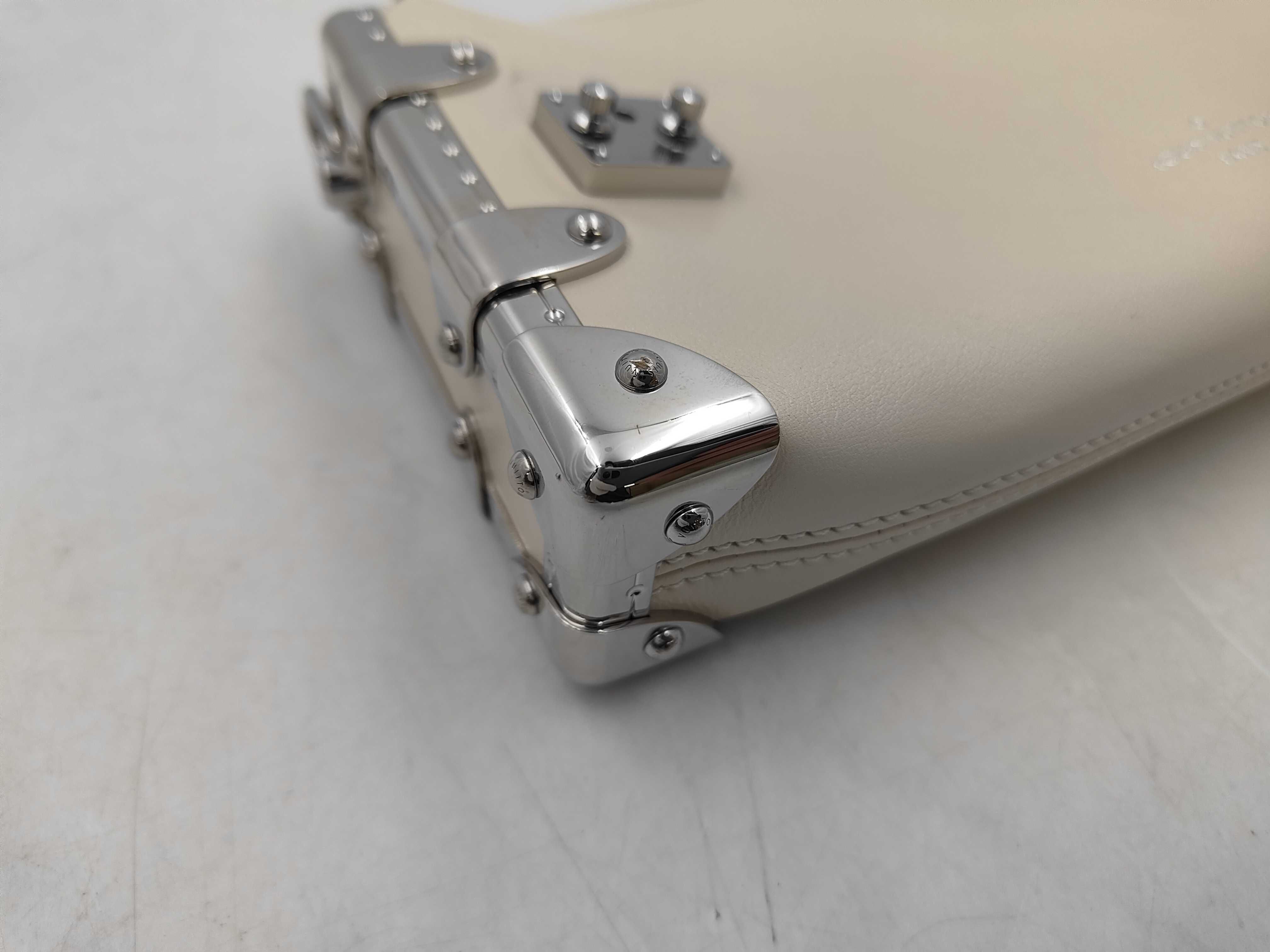 Louis Vuitton Slim Trunk in Cream Calfskin Leather
