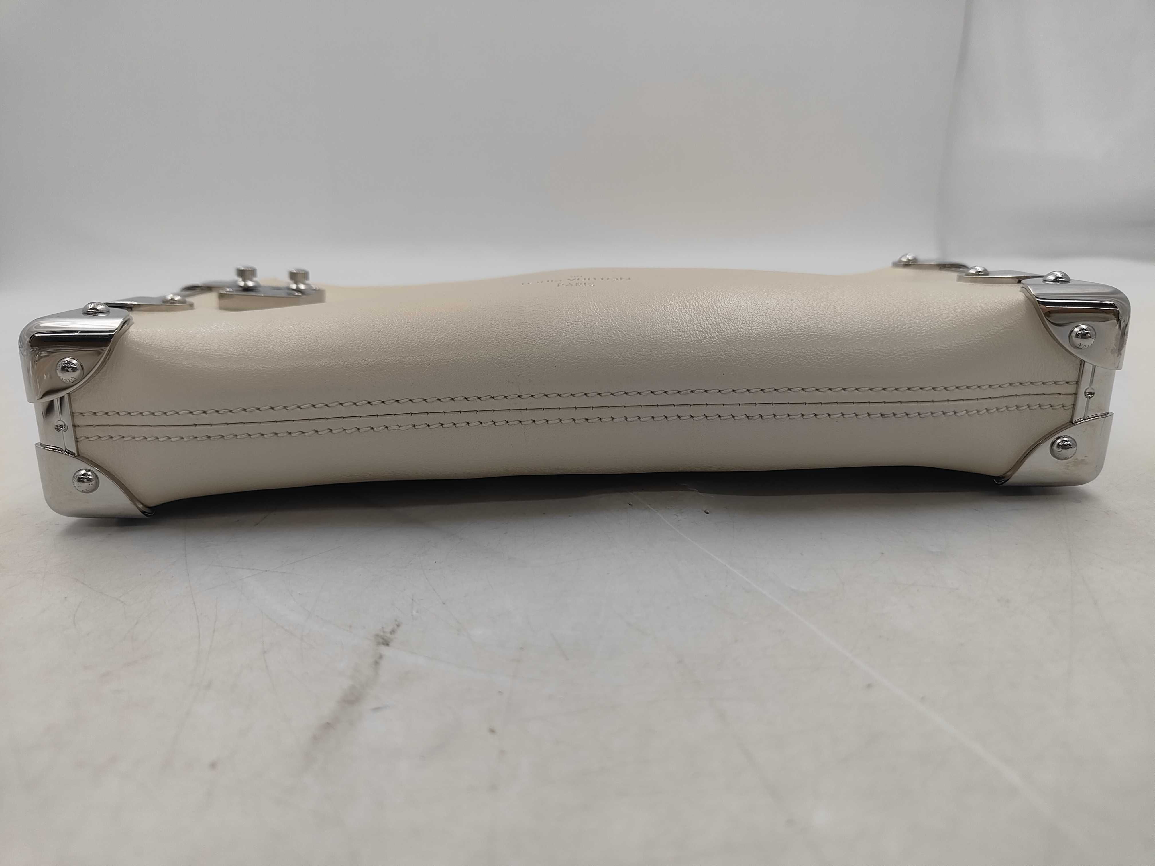 Louis Vuitton Slim Trunk in Cream Calfskin Leather