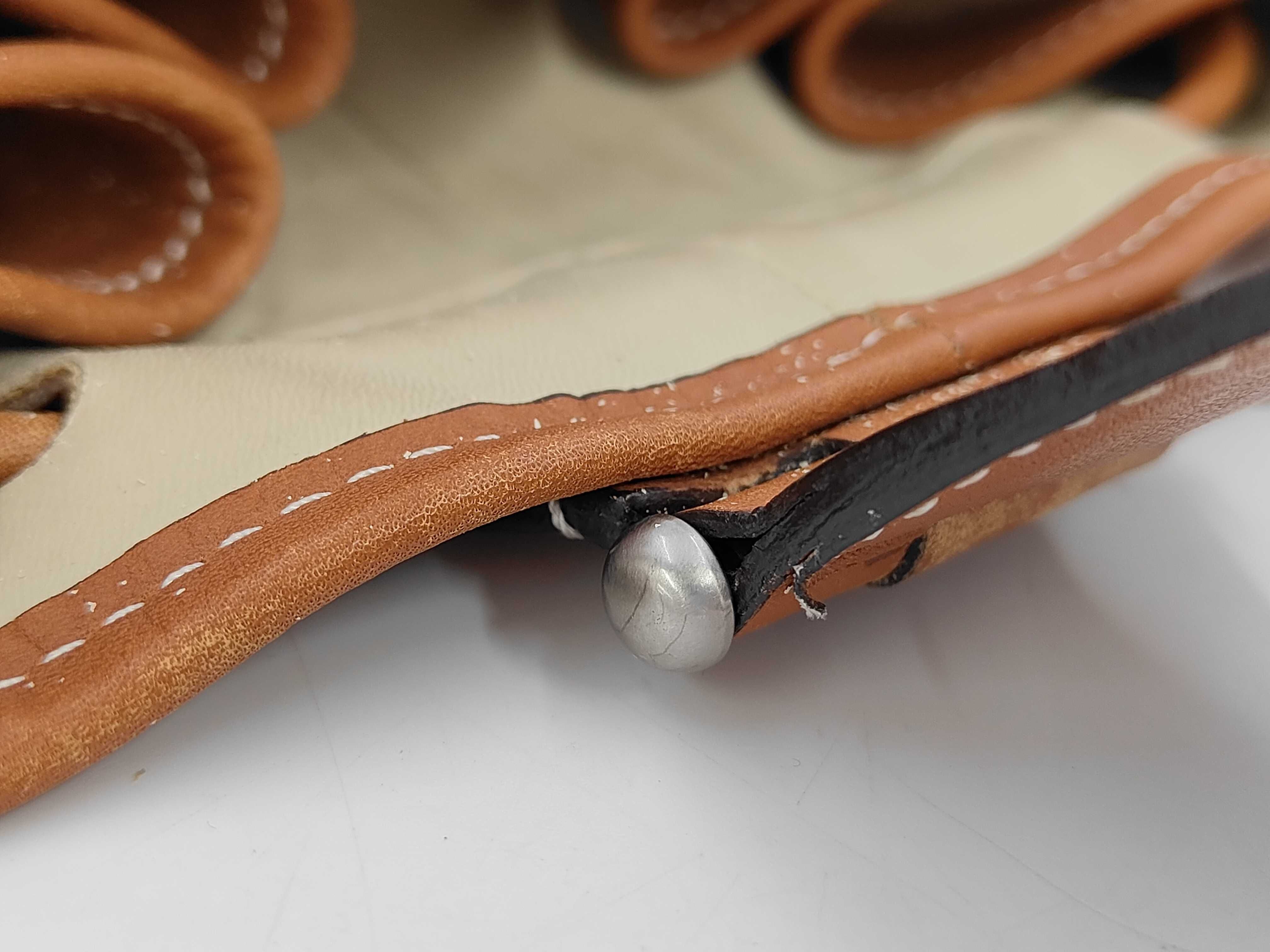 LOEWE Vintage Anton Sling Backpack in Beige Nylon and Tan Leather
