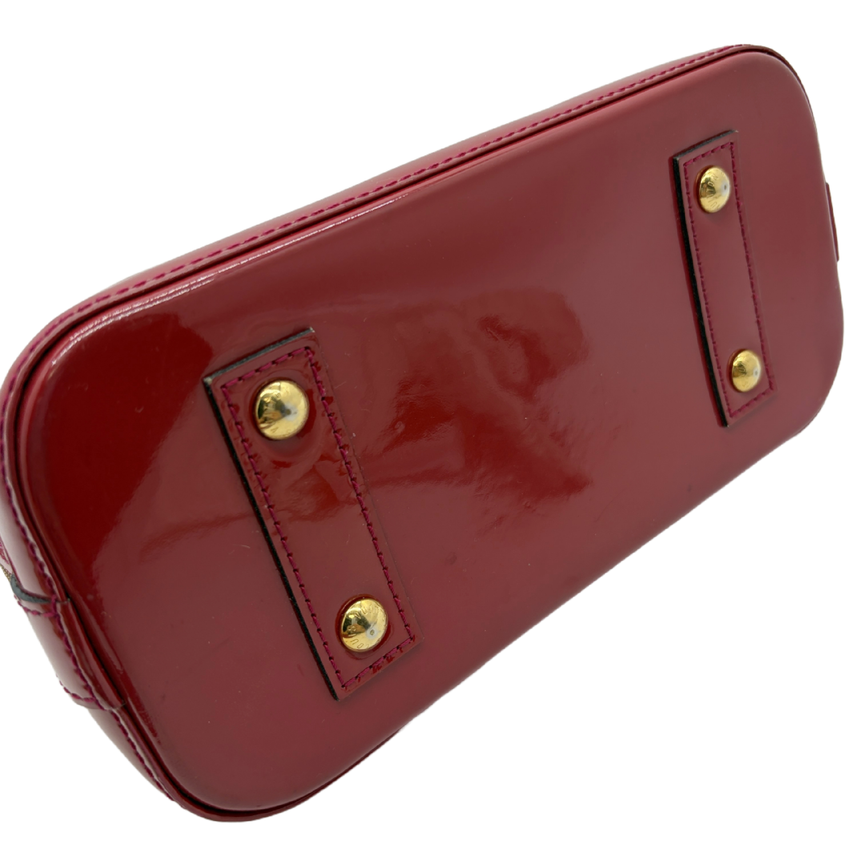 Louis Vuitton Monogram Vernis Alma BB Handbag in Red