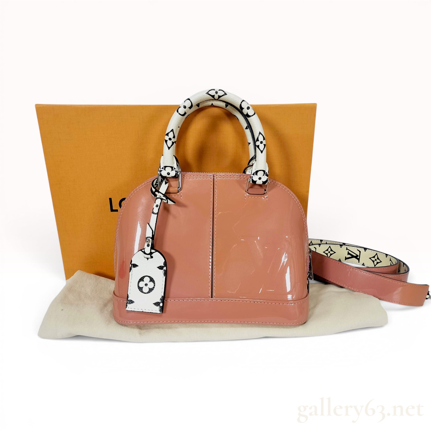 Louis Vuitton Monogram Vernis Alma BB Handbag with Box