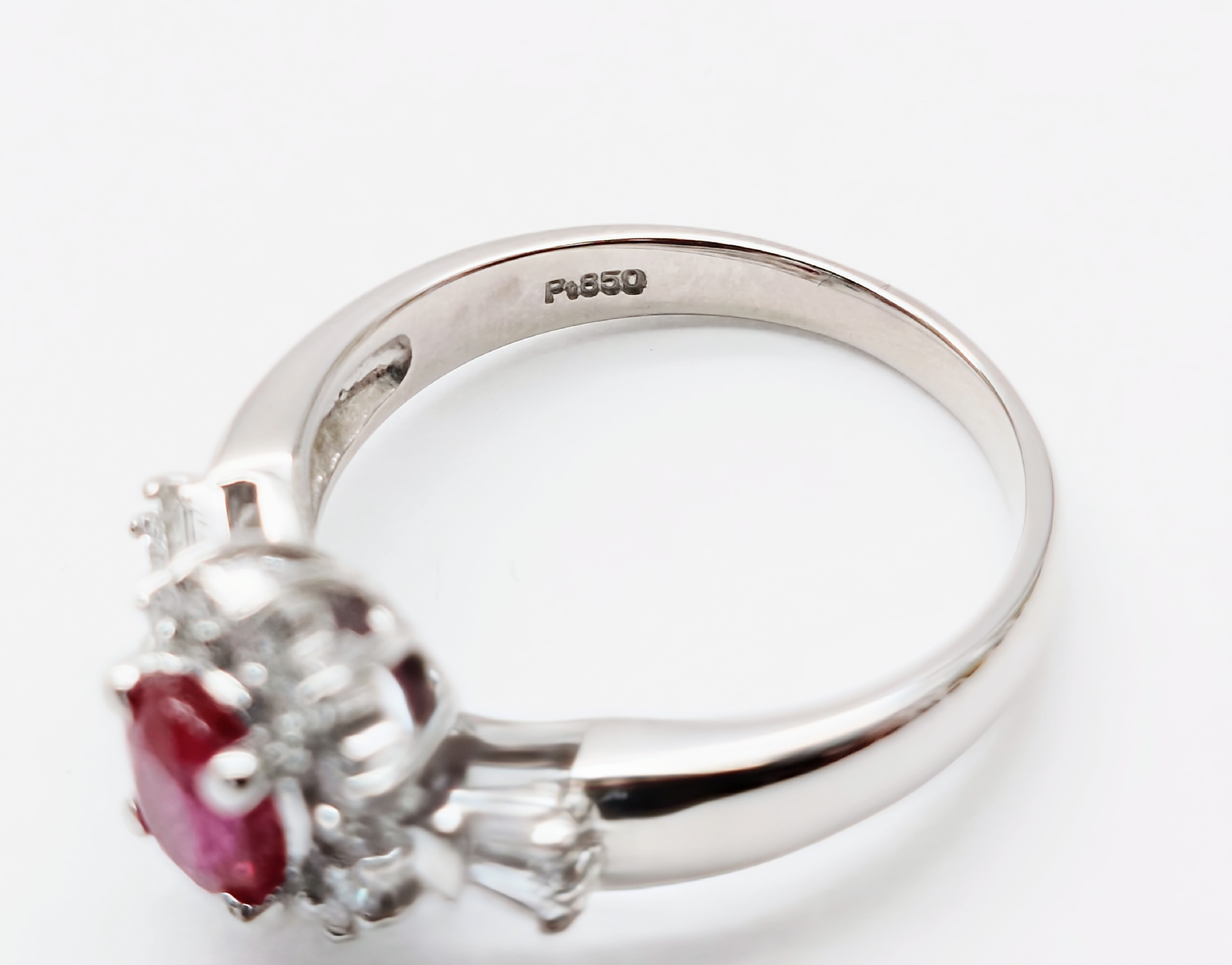 GIA Certified 1.03 Carat Burmese Ruby and Diamond Platinum Ring