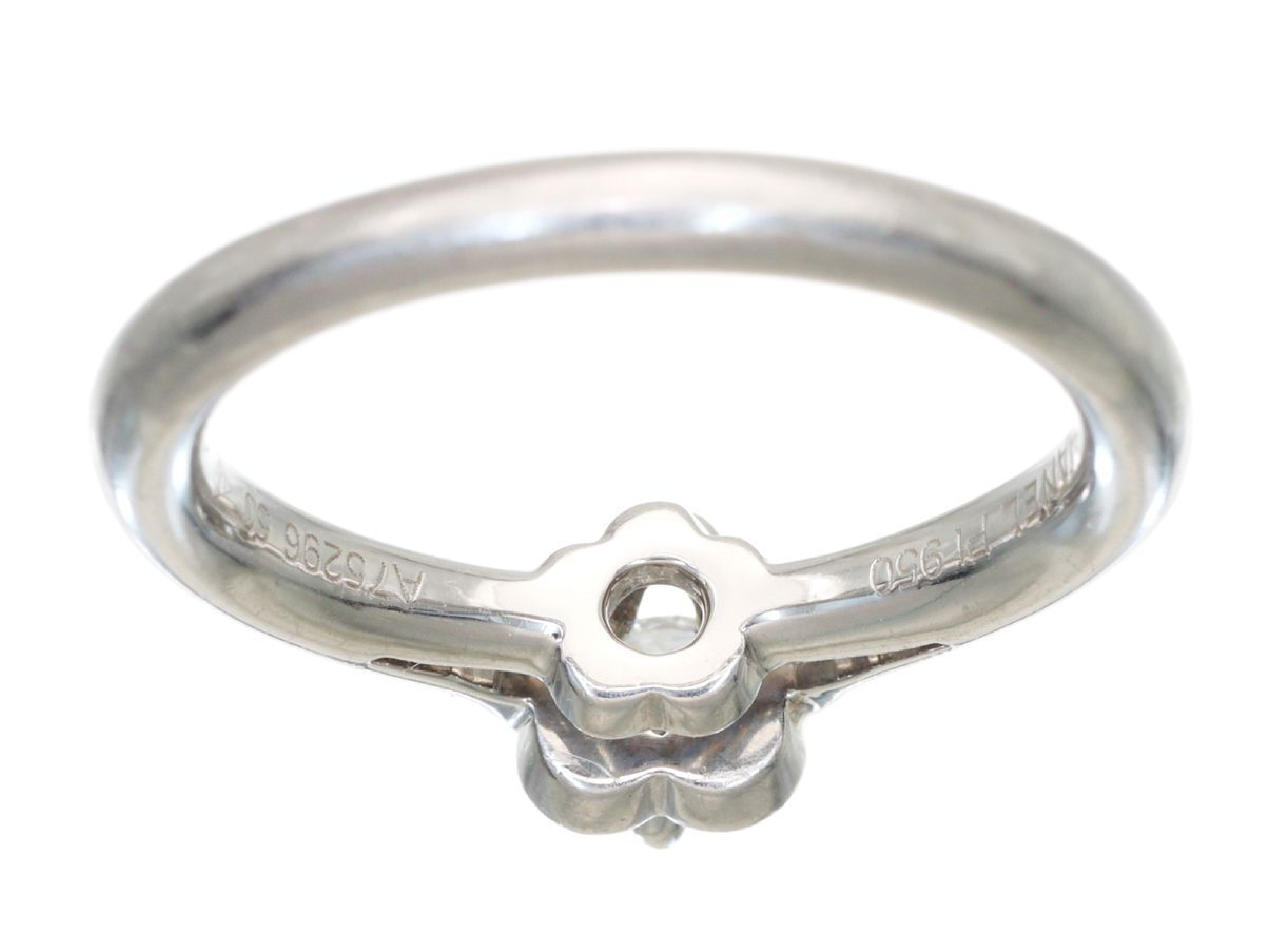 Chanel Camelia Platinum and D-VVS1-EX Diamond Solitaire Ring W/GIA Report