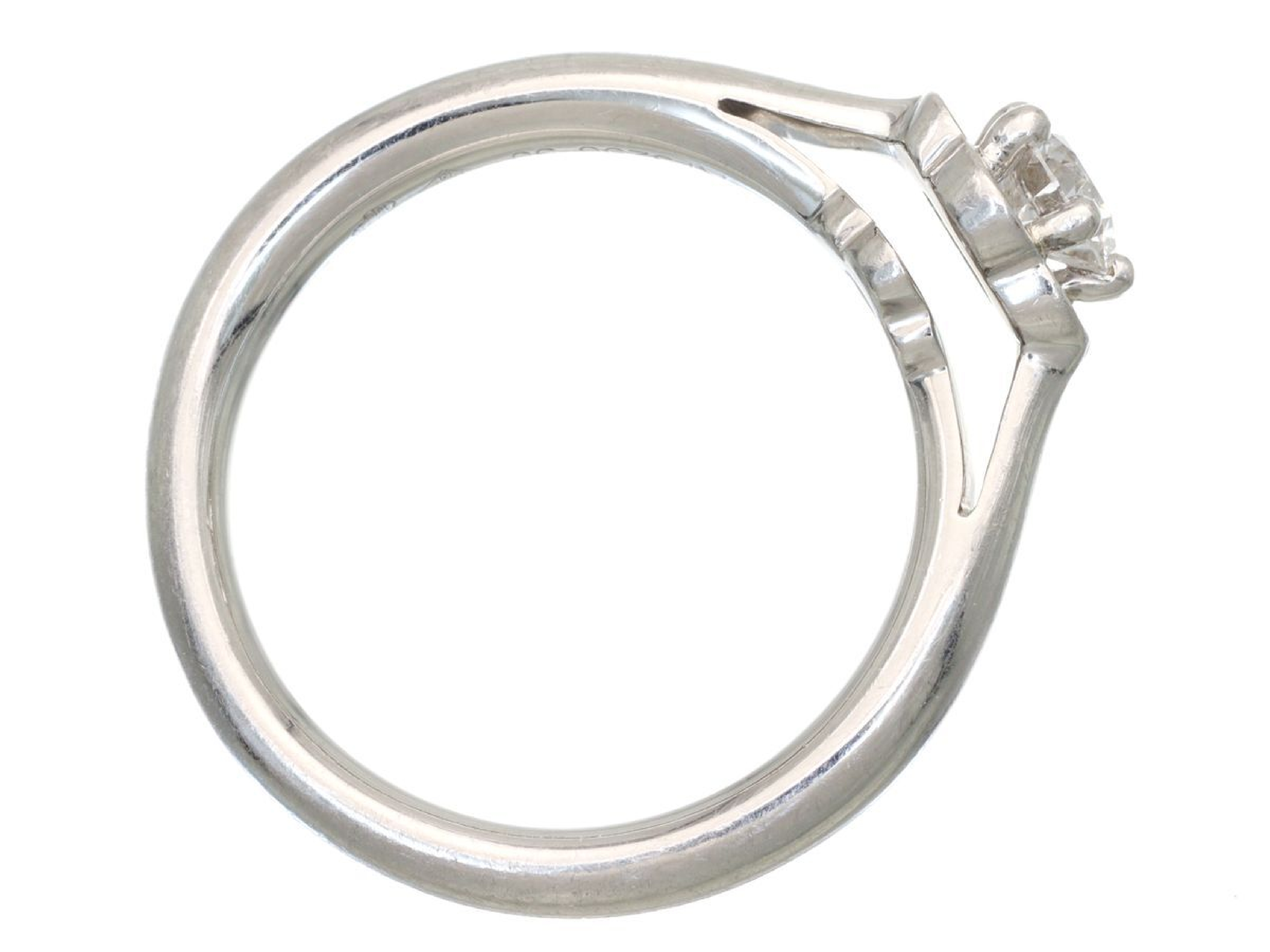 Chanel Camelia Platinum and D-VVS1-EX Diamond Solitaire Ring W/GIA Report