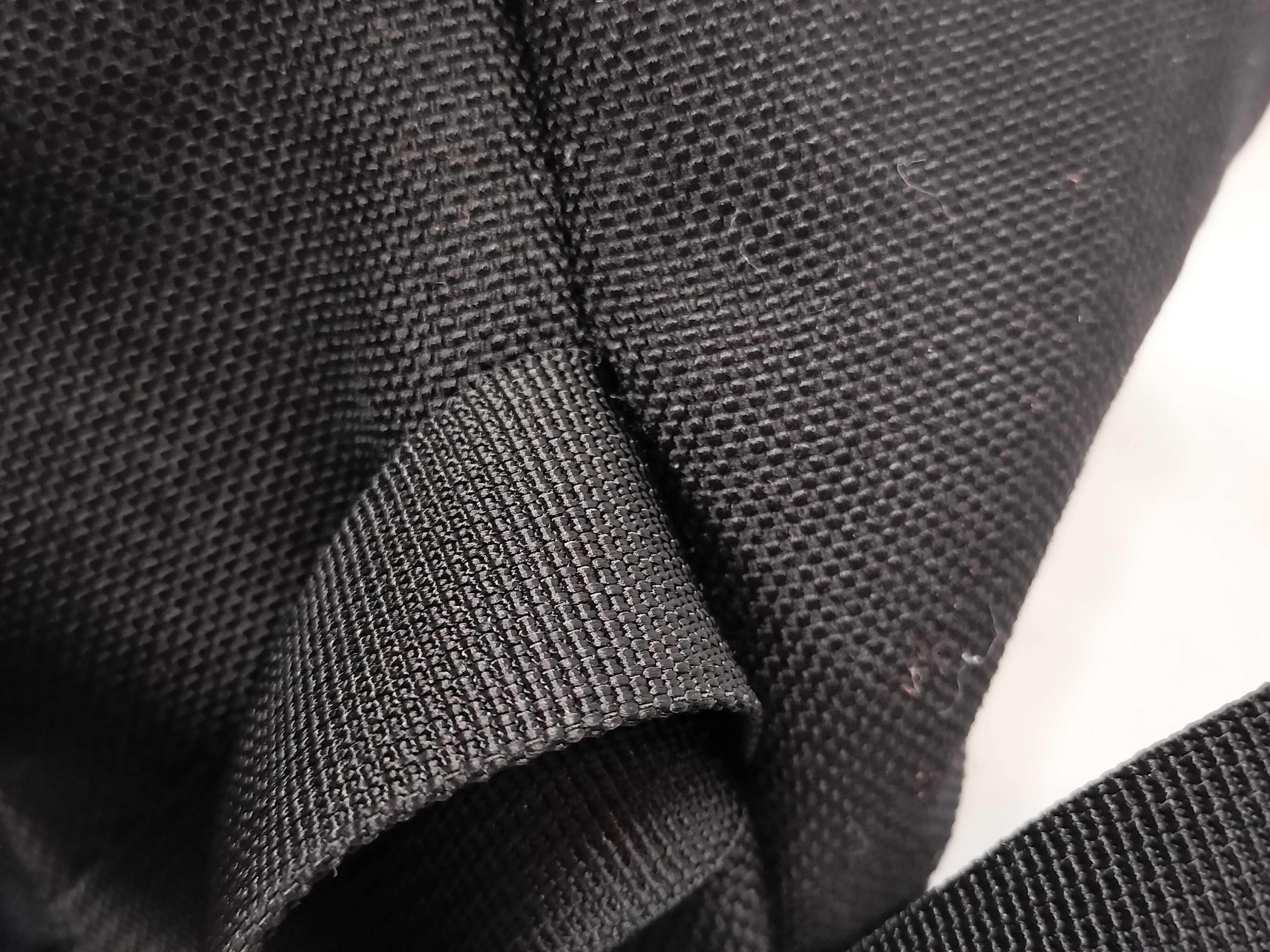 Herve Chapelier Black Woven Backpack with Tan Suede Leather Accent