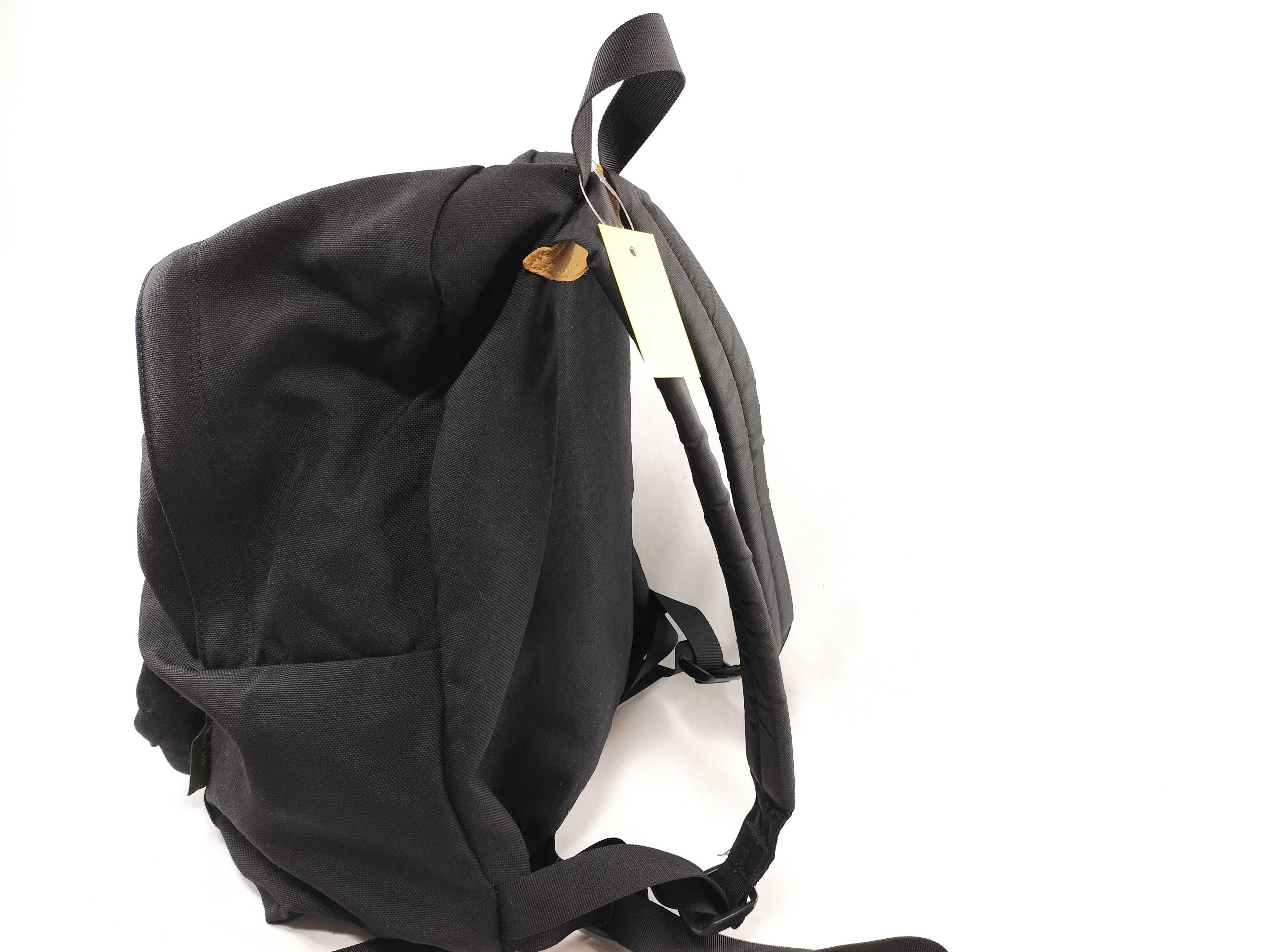Herve Chapelier Black Woven Backpack with Tan Suede Leather Accent