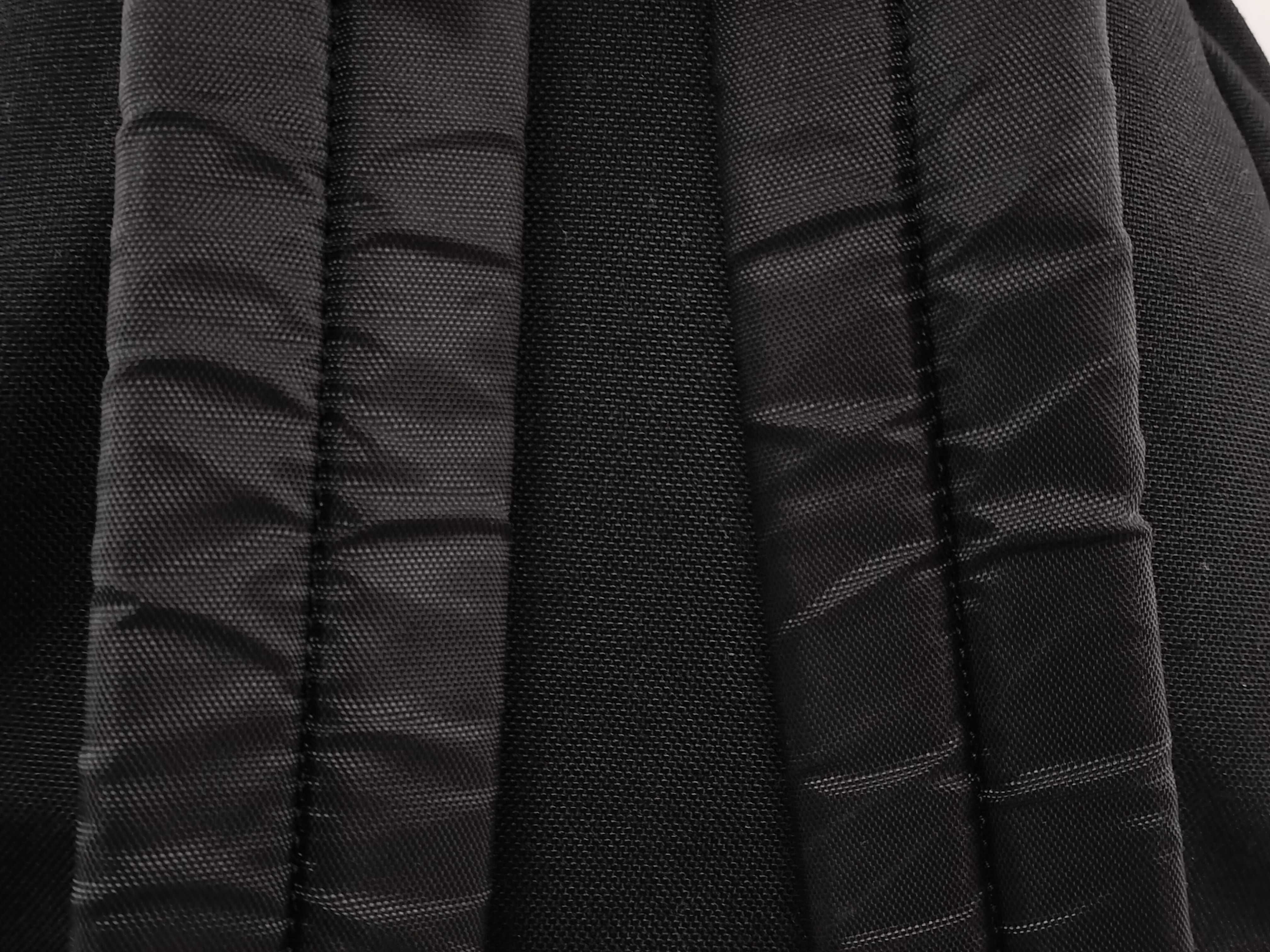 Herve Chapelier Black Woven Backpack with Tan Suede Leather Accent