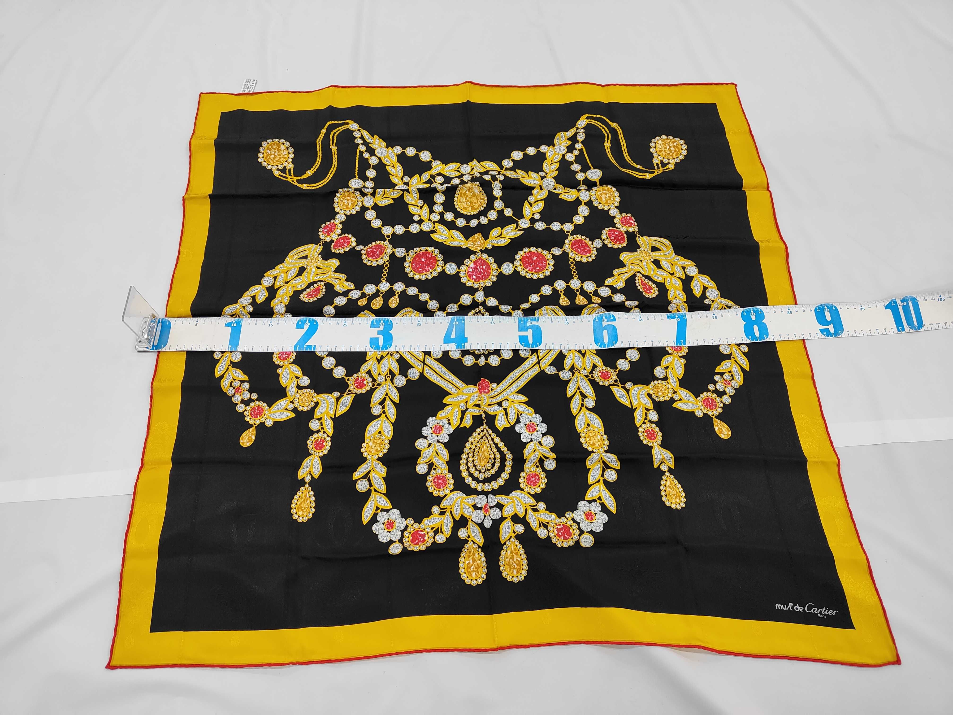 Must de Cartier Silk Jacquard Jewelry Motif Scarf