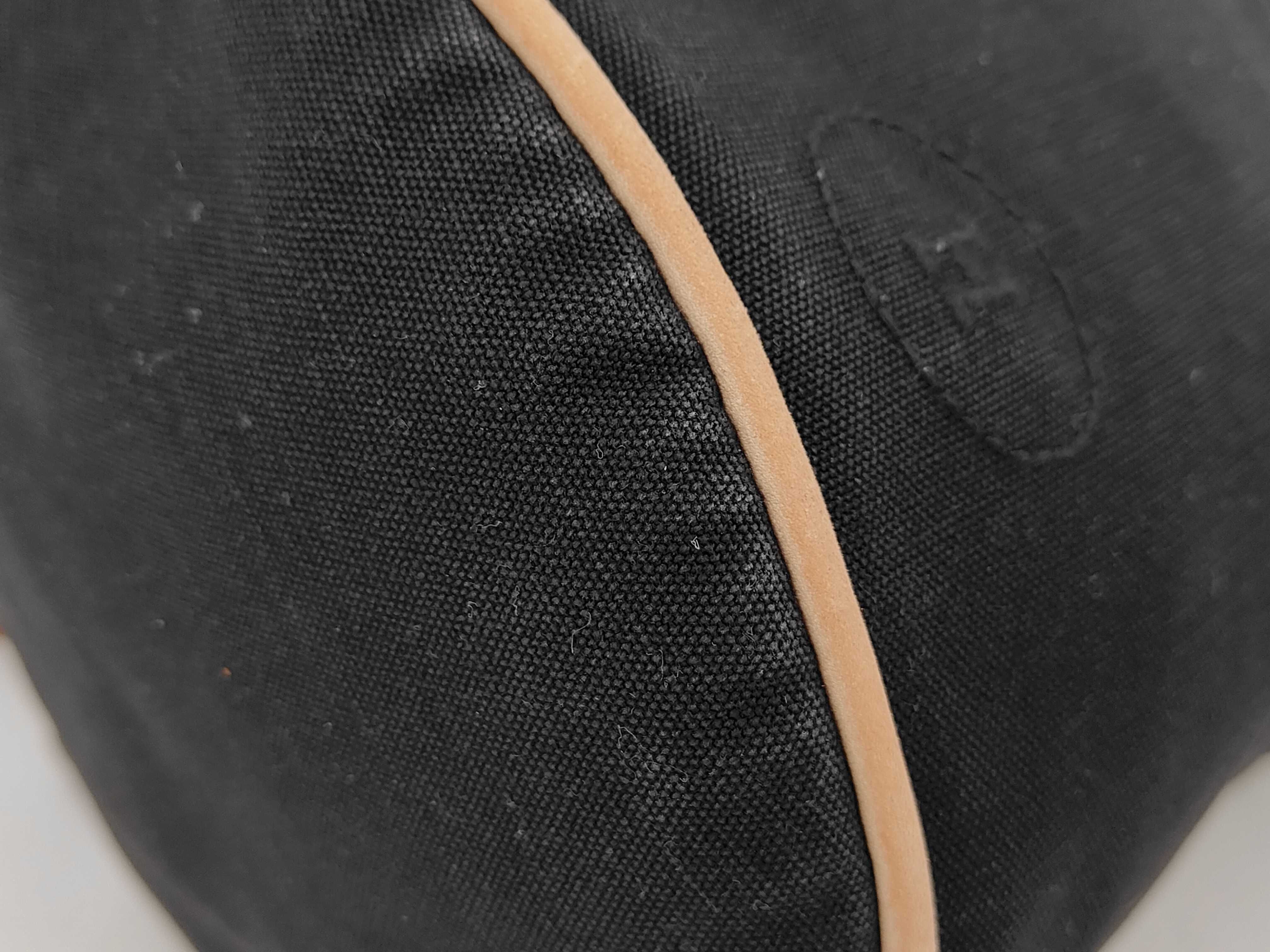 Hermes Black Canvas Polochon Mimile Drawstring Backpack