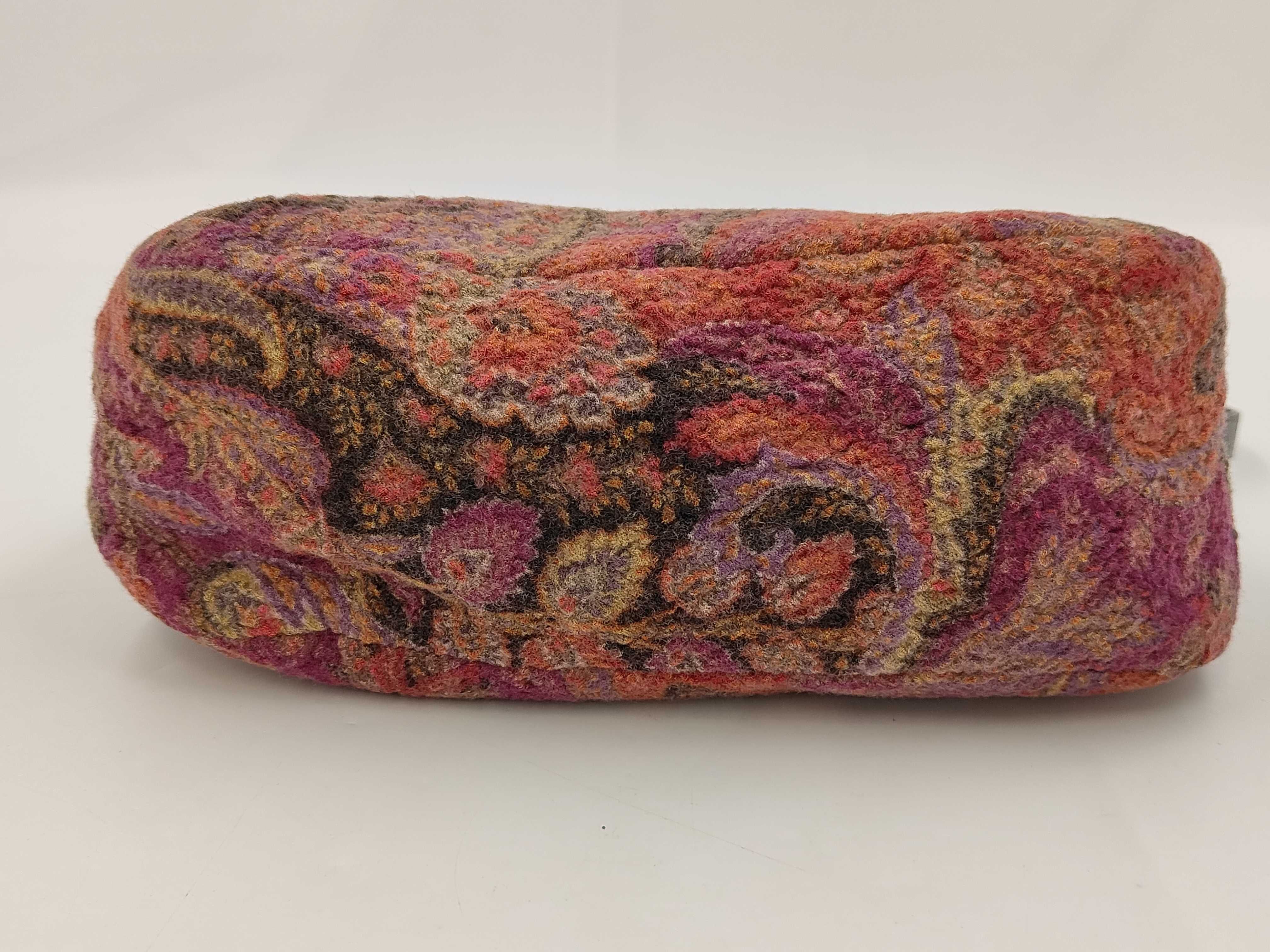 Etro Multicolored Paisley Pattern Wool Shoulder Bag