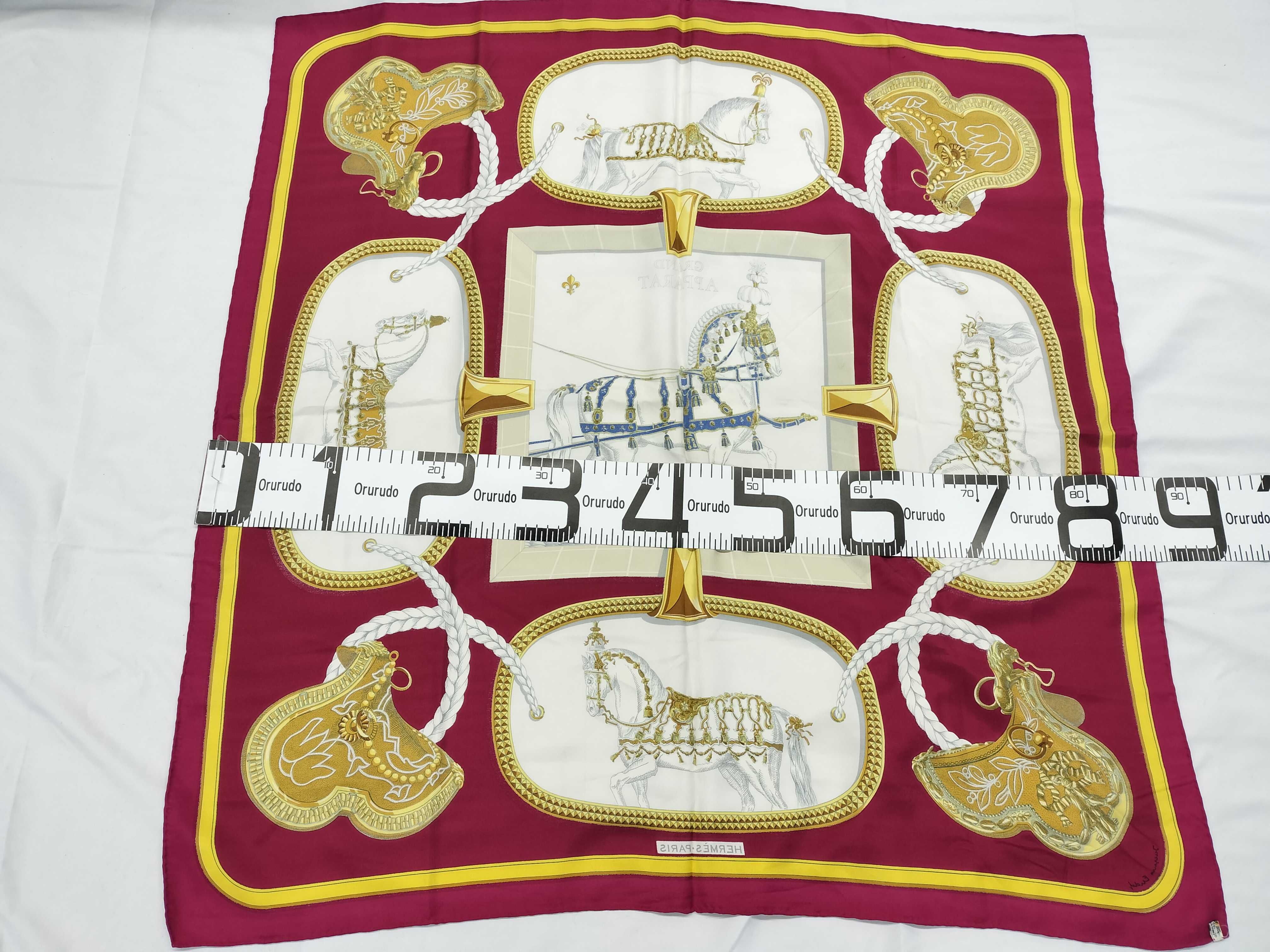 Hermes Grand Apparat Silk Scarf designed by Jacques Eudel