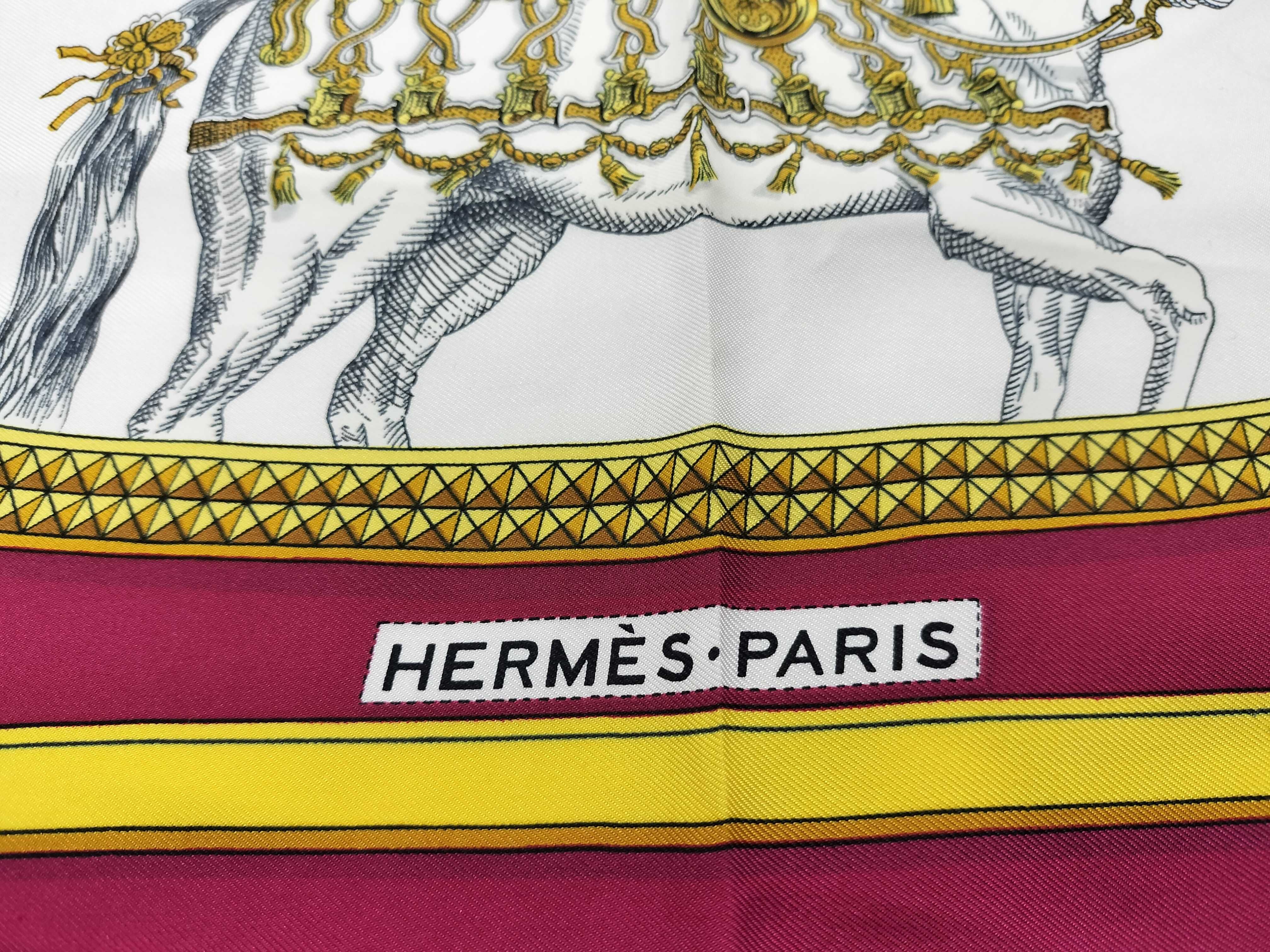 Hermes Grand Apparat Silk Scarf designed by Jacques Eudel