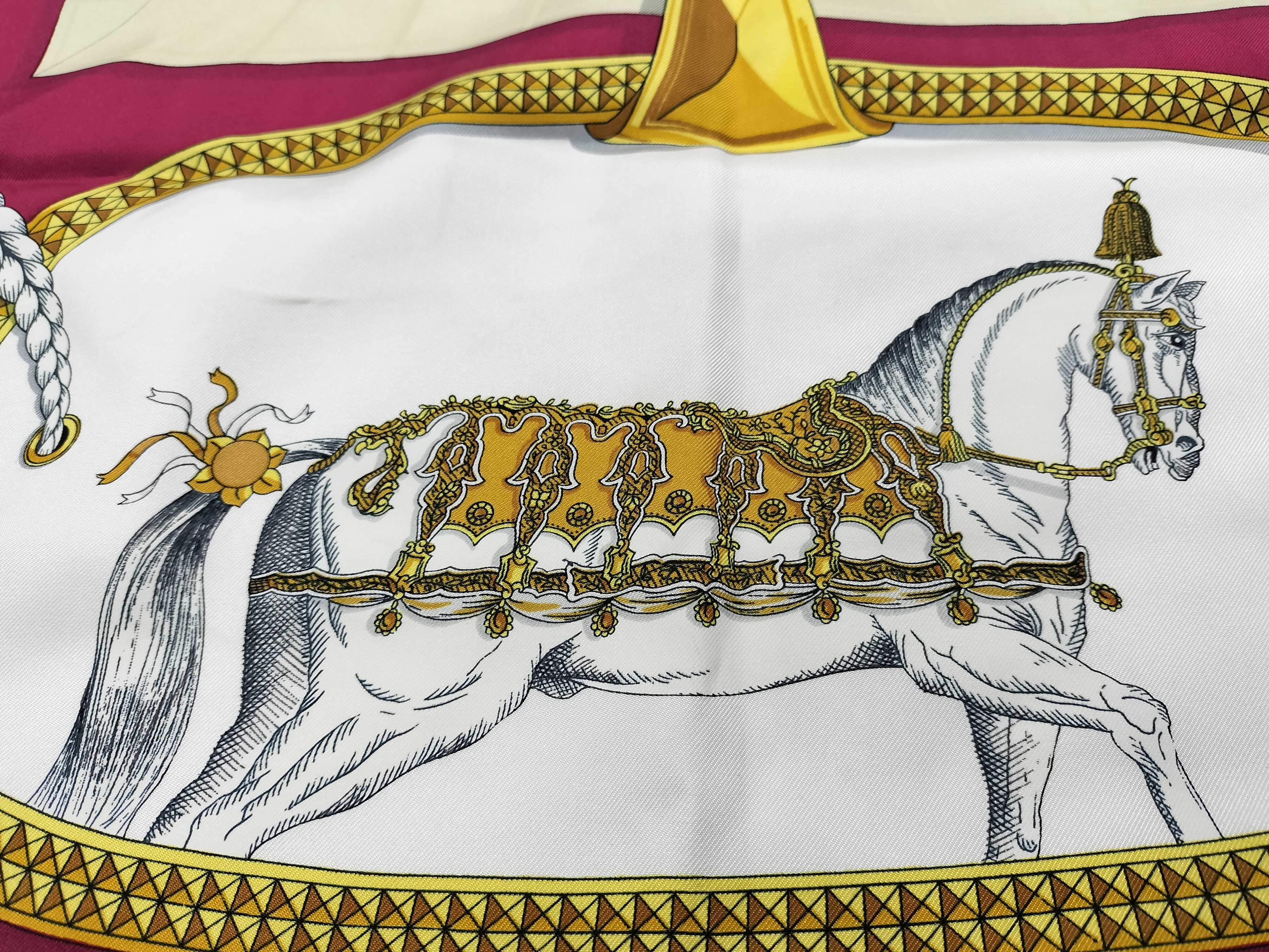 Hermes Grand Apparat Silk Scarf designed by Jacques Eudel