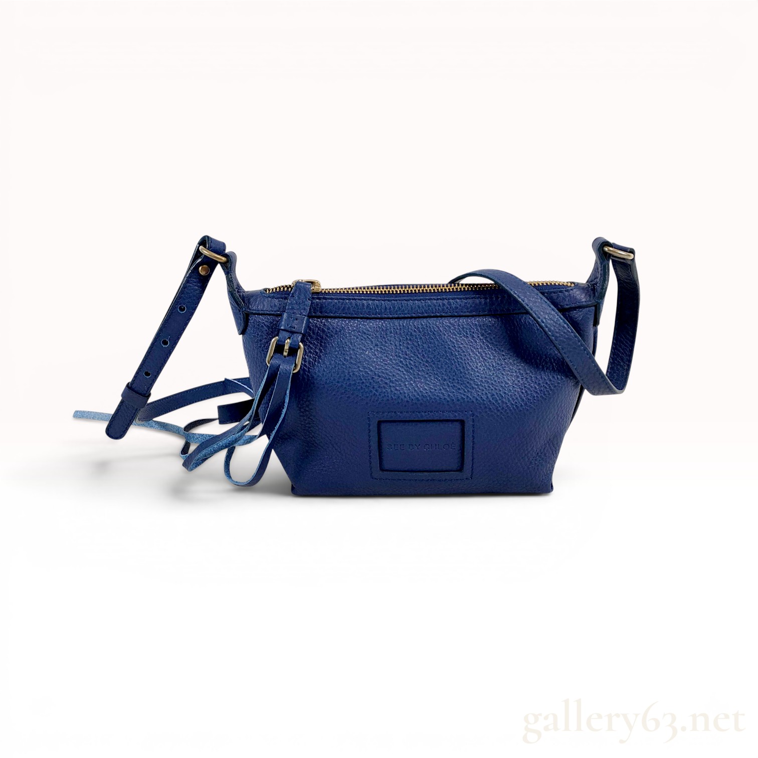 See by Chloe Cobalt Blue Pebbled Leather Crossbody Bag