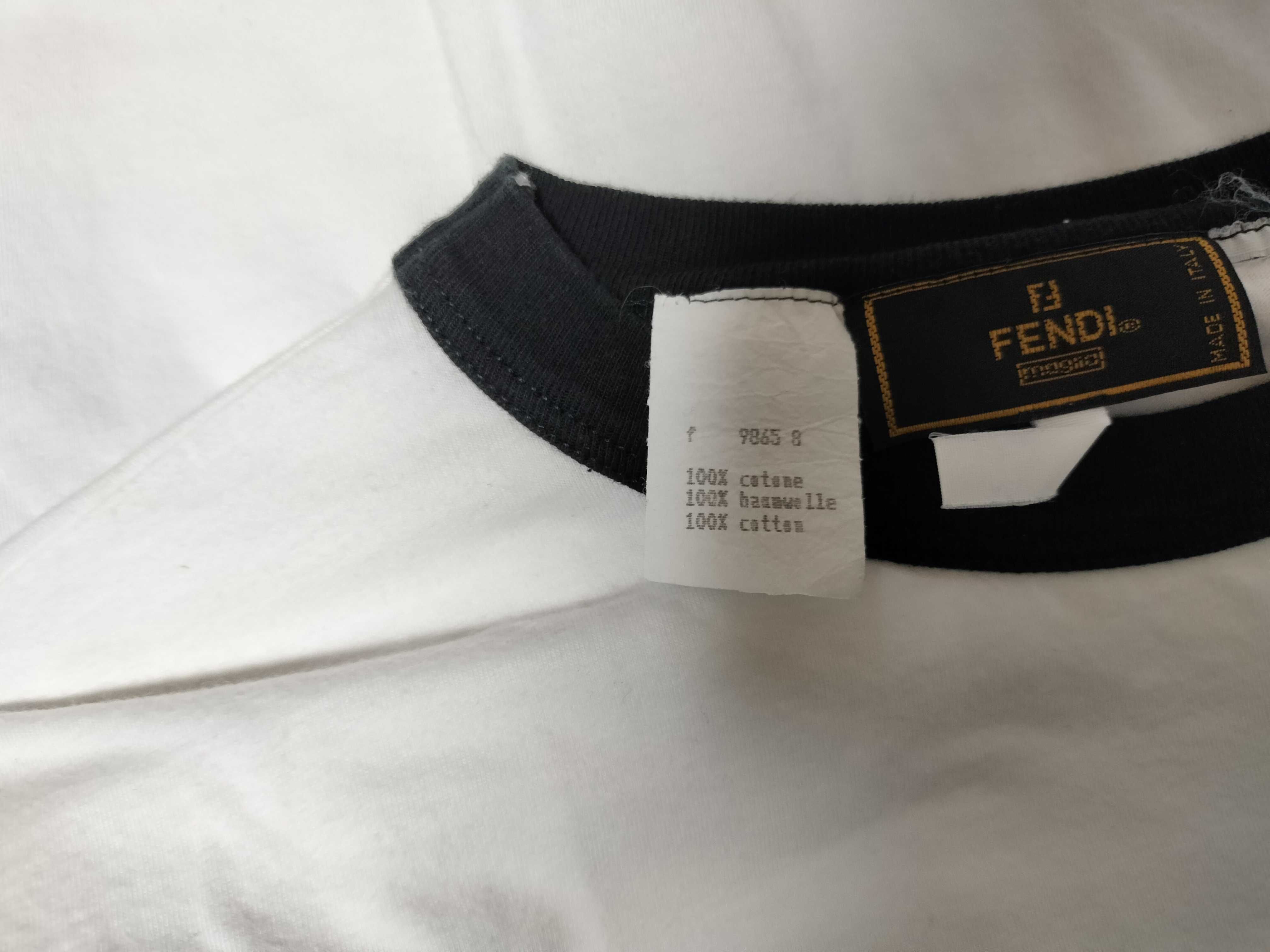 Fendi Vintage Short Sleeve Graphic Ringer T-Shirt