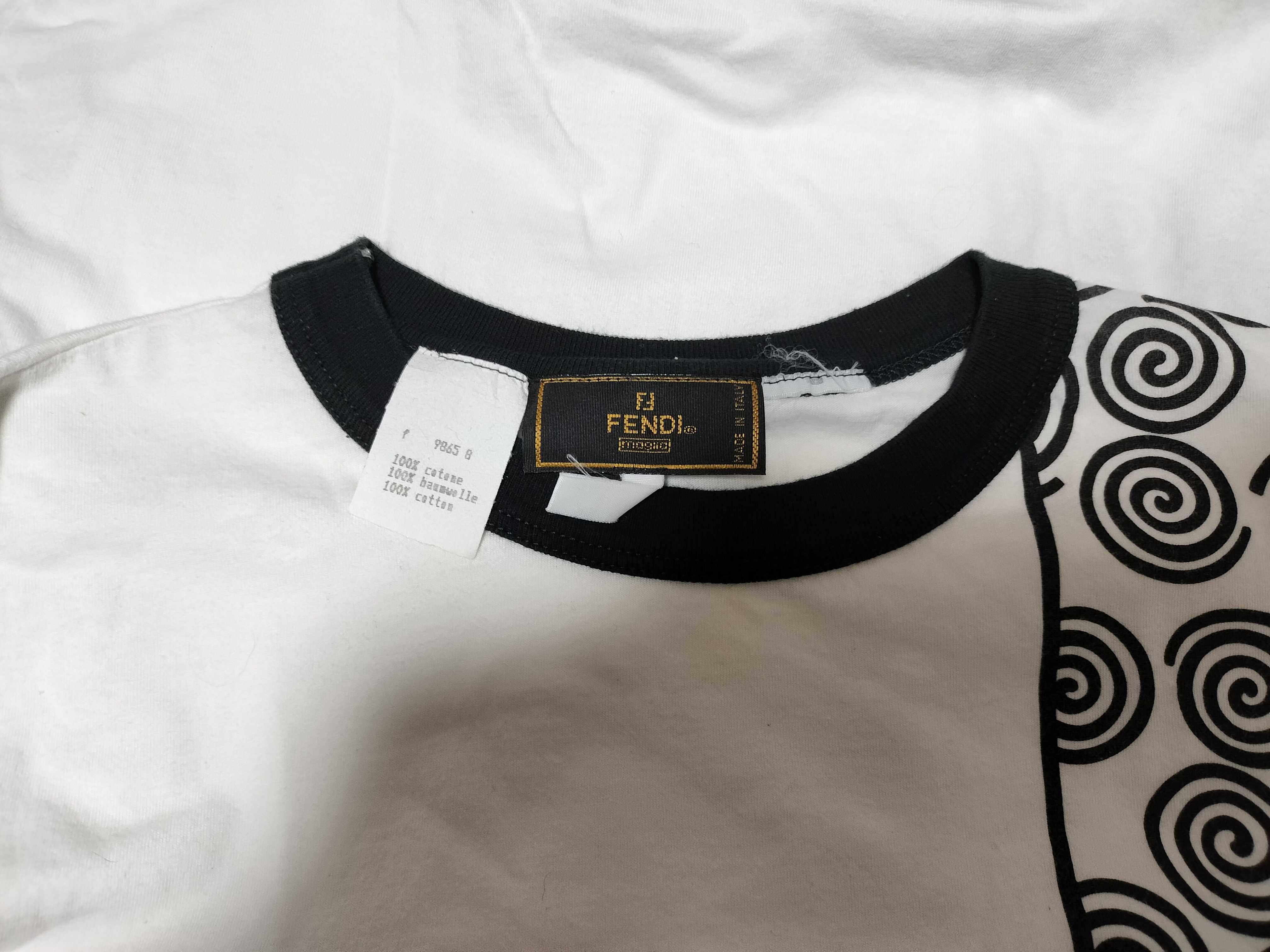 Fendi Vintage Short Sleeve Graphic Ringer T-Shirt