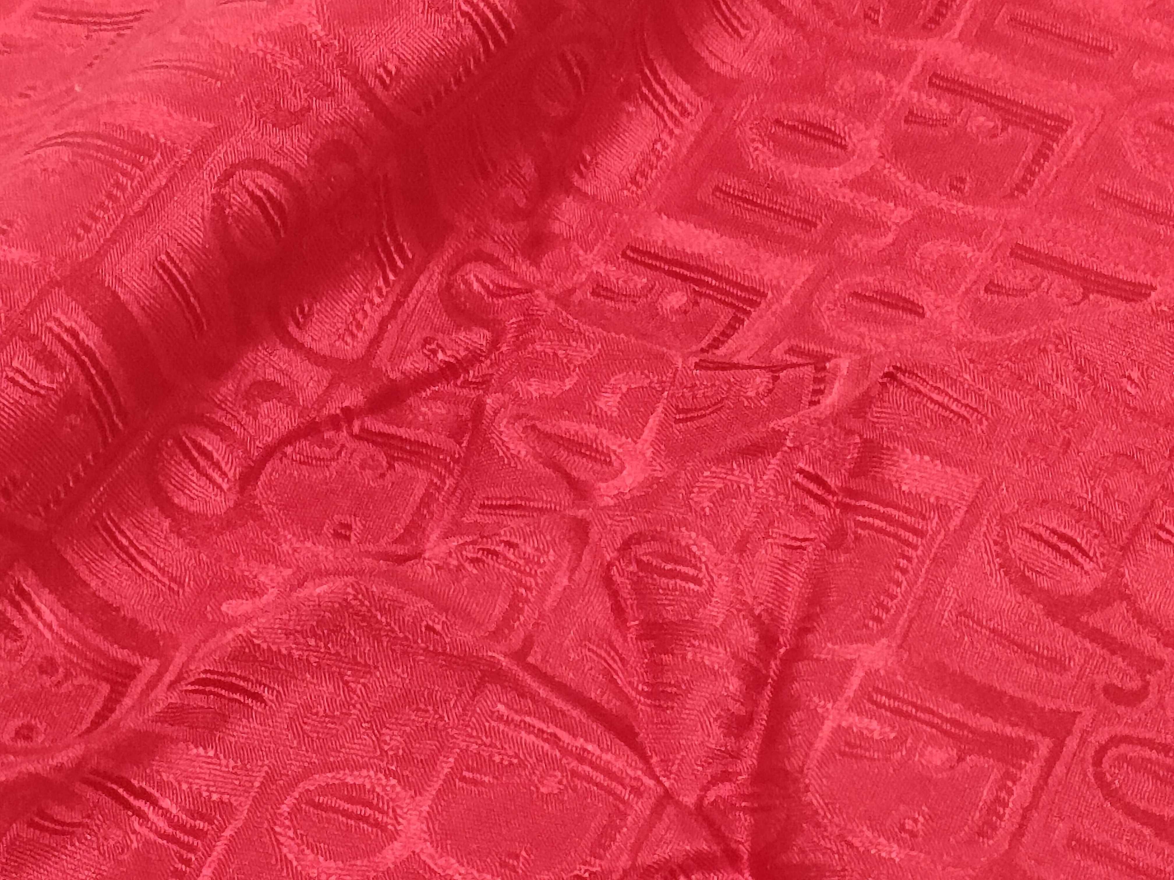 Christian Dior Red Monogram Silk Jacquard Scarf
