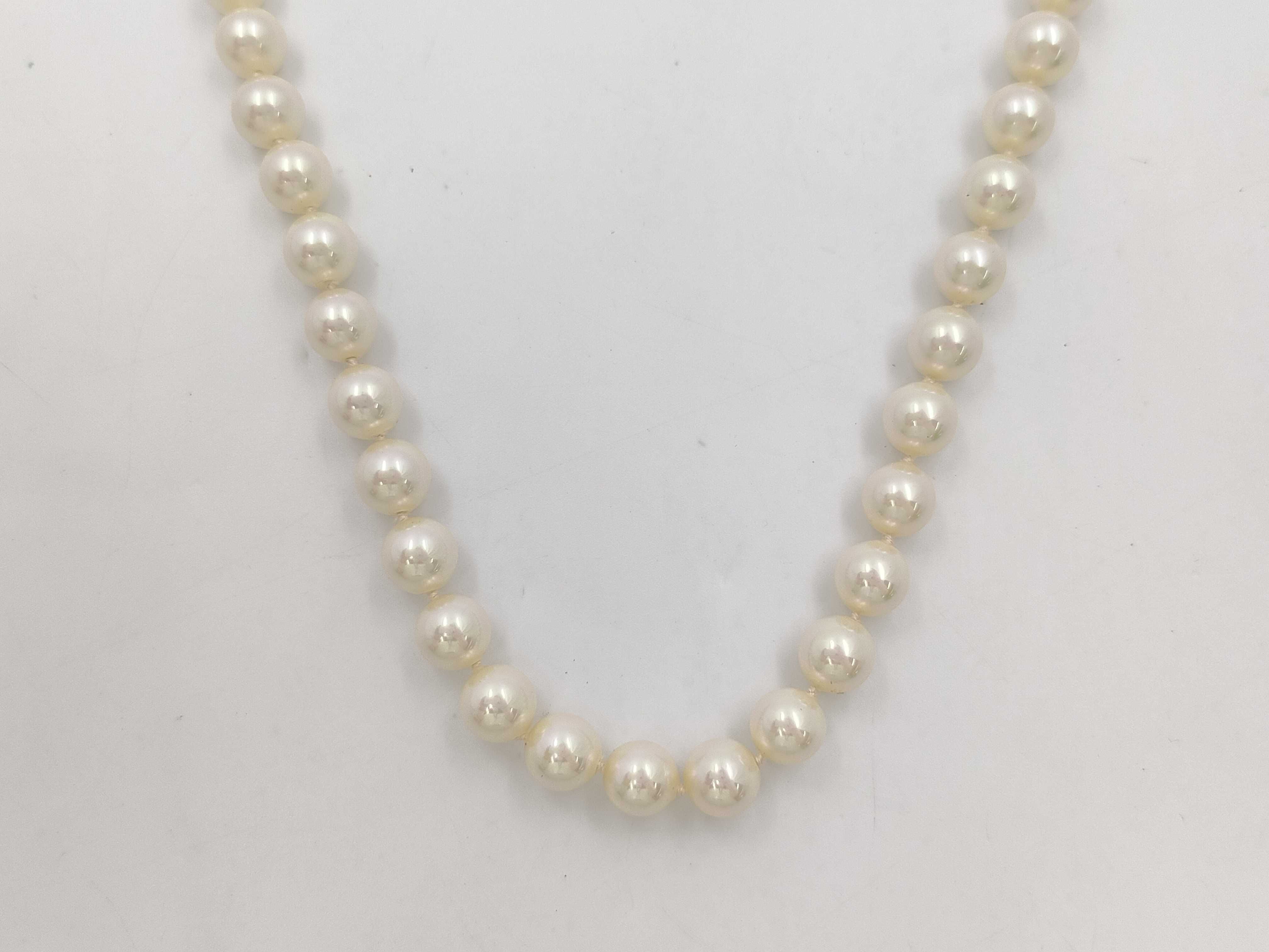 Christian Dior Vintage Simulated Pearl Single Strand Necklace