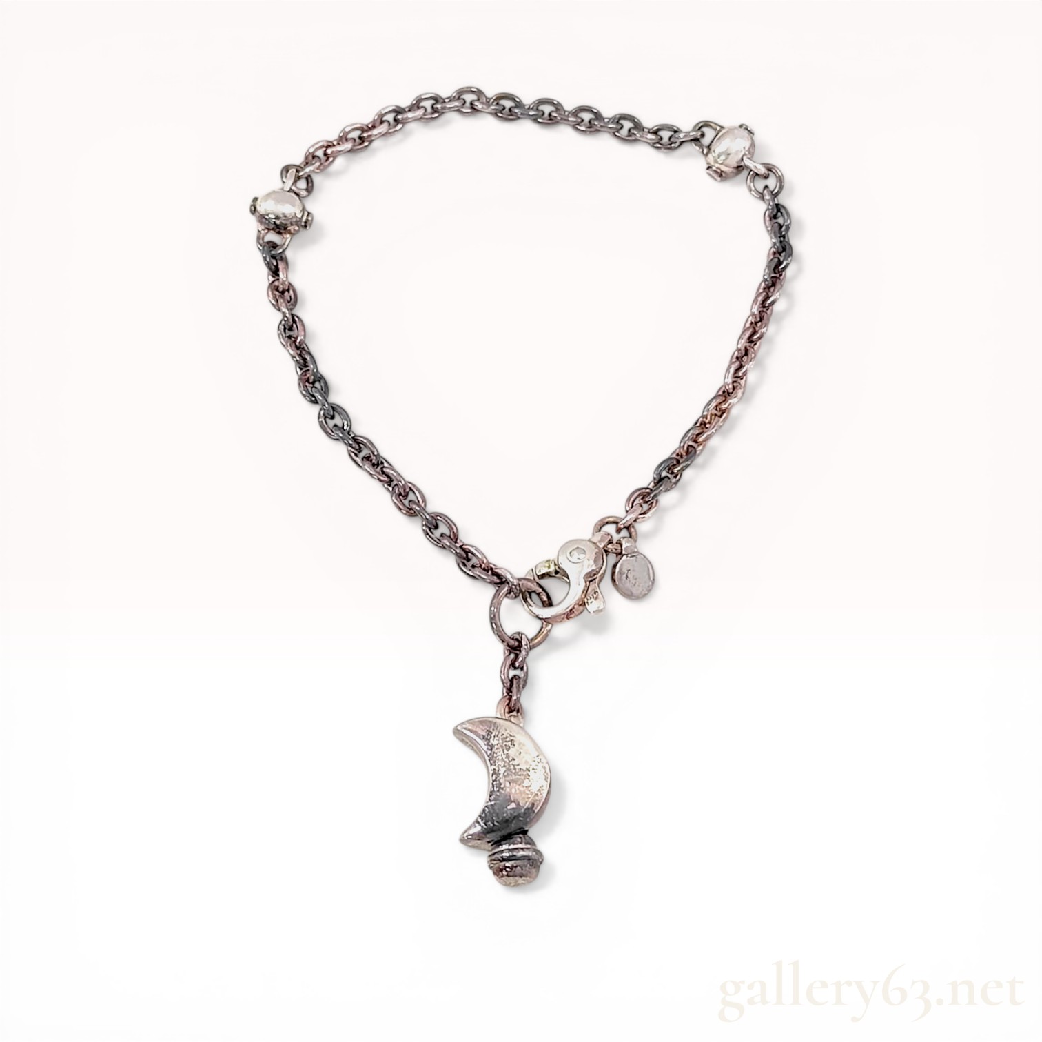 MECCA Italy Sterling Silver Moon Charm Bracelet