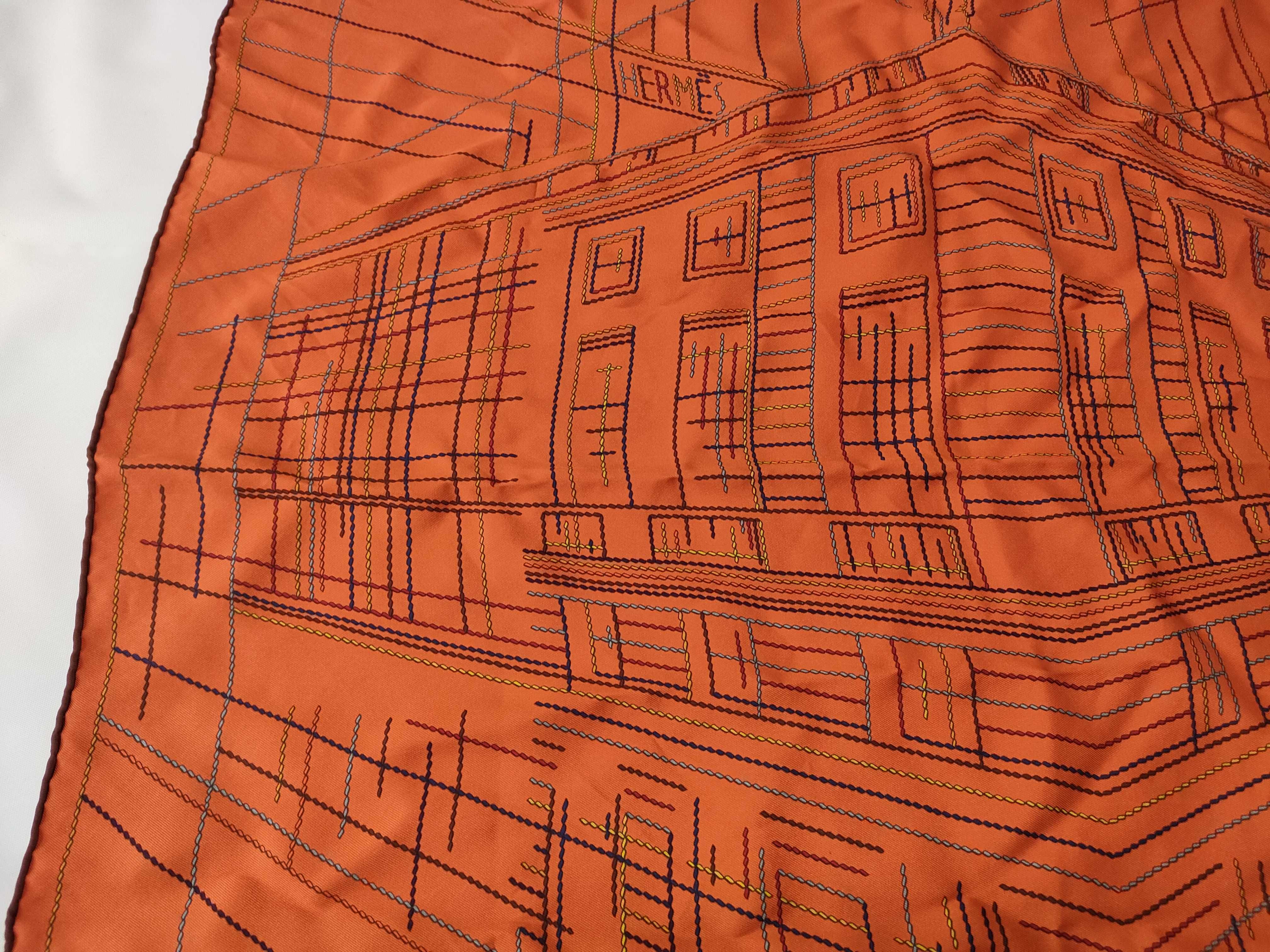 Hermes Pique Sellier Silk Scarf