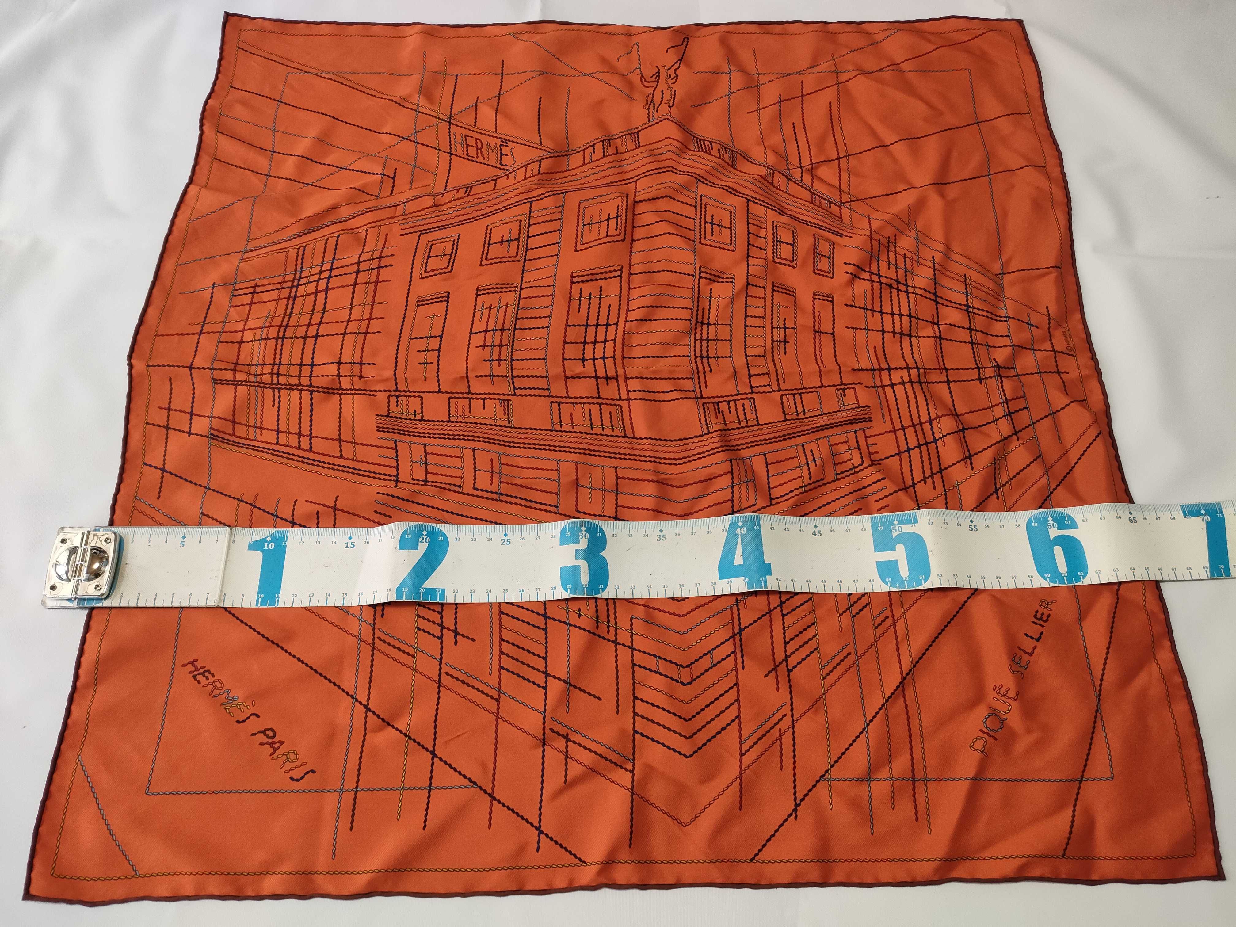 Hermes Pique Sellier Silk Scarf