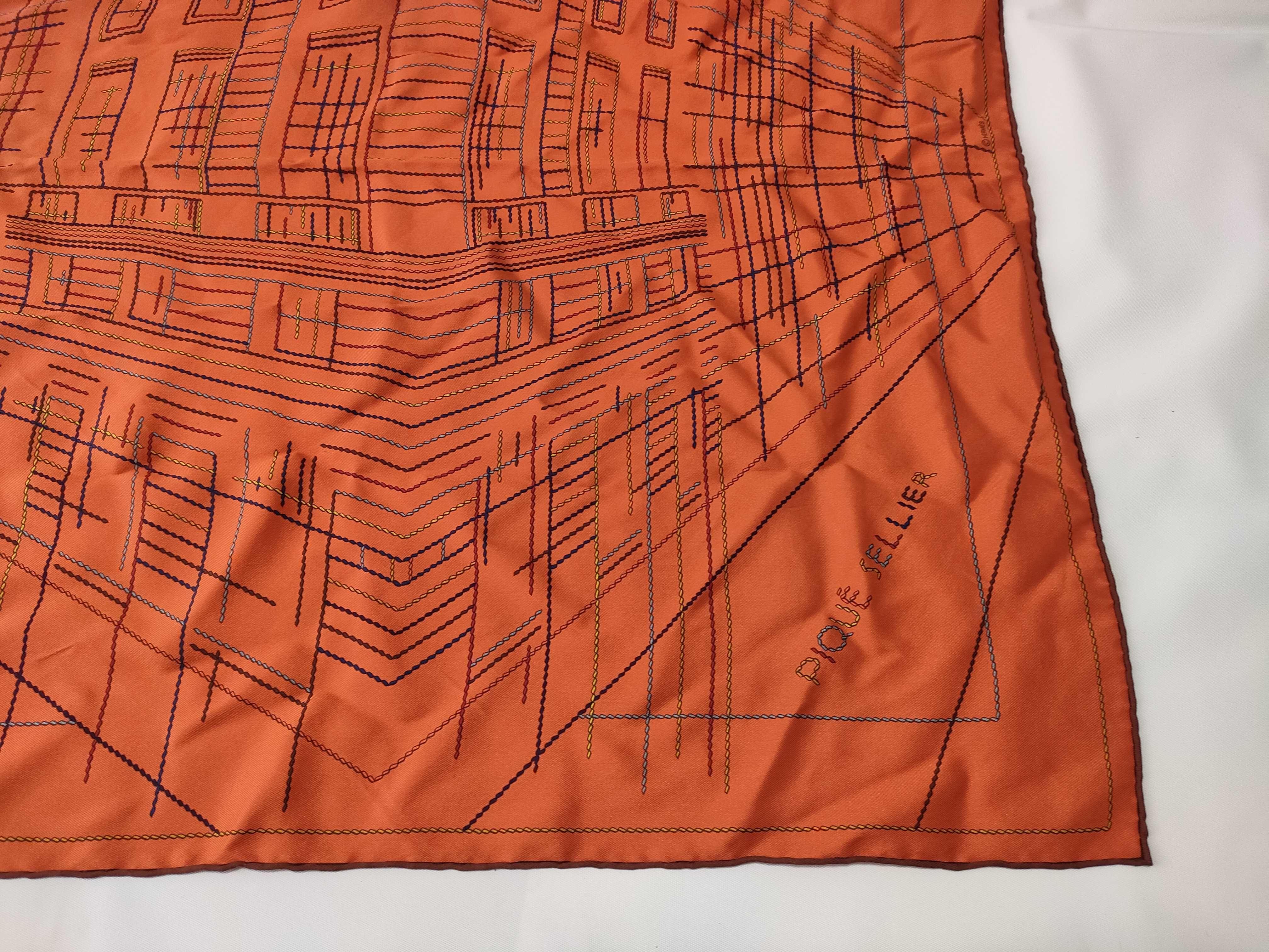Hermes Pique Sellier Silk Scarf