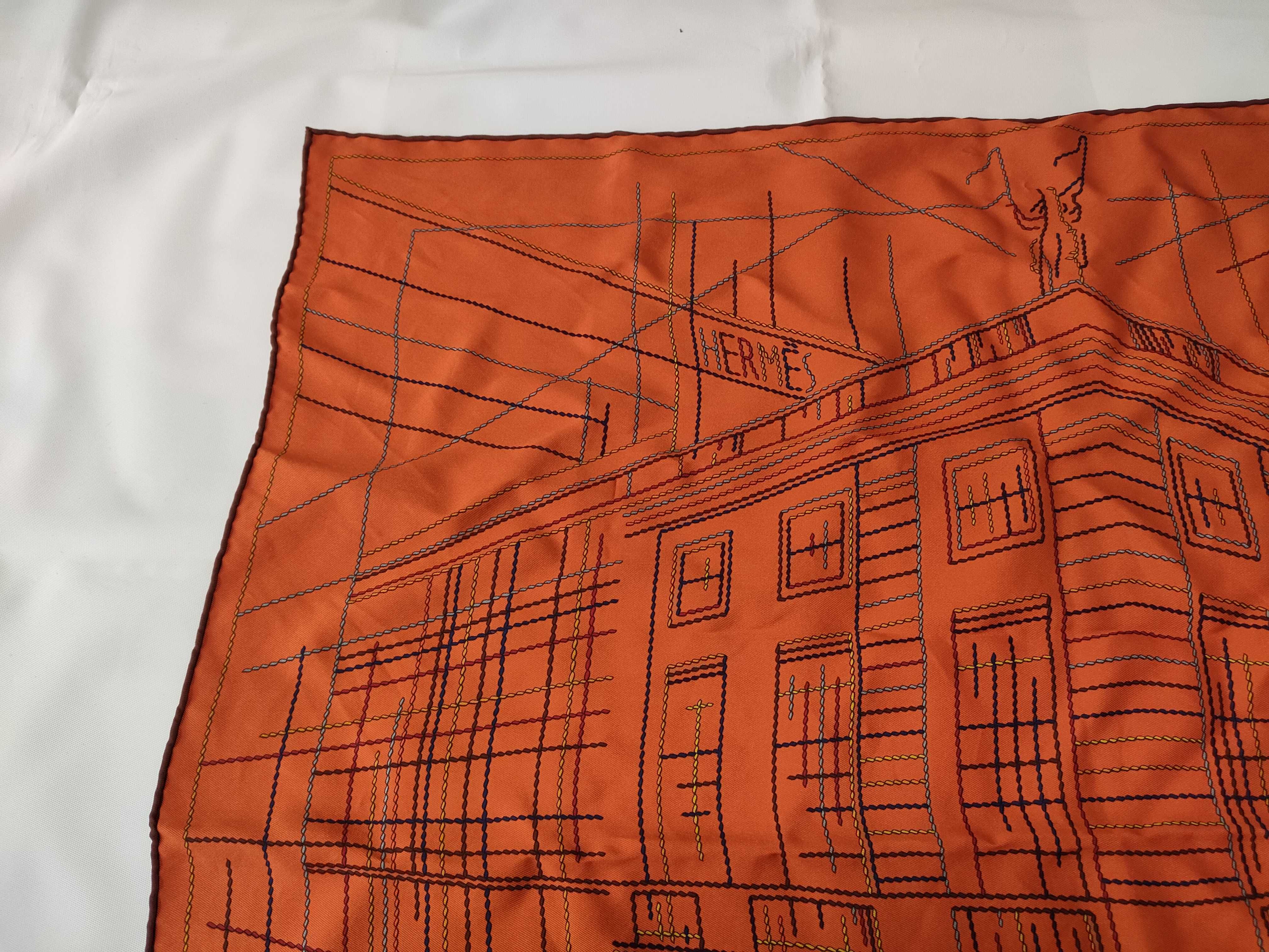 Hermes Pique Sellier Silk Scarf