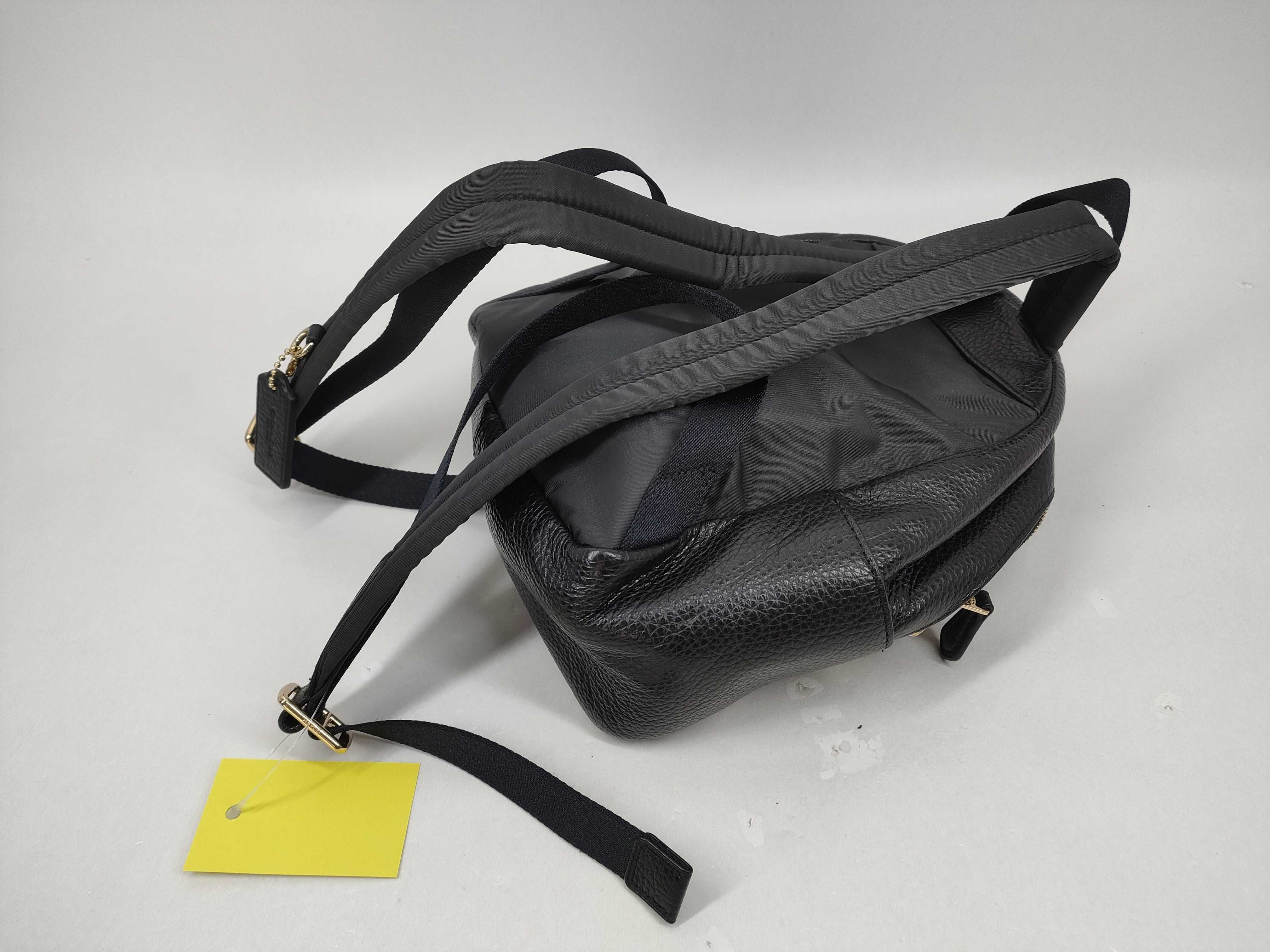 Coach Black Pebbled Leather Backpack