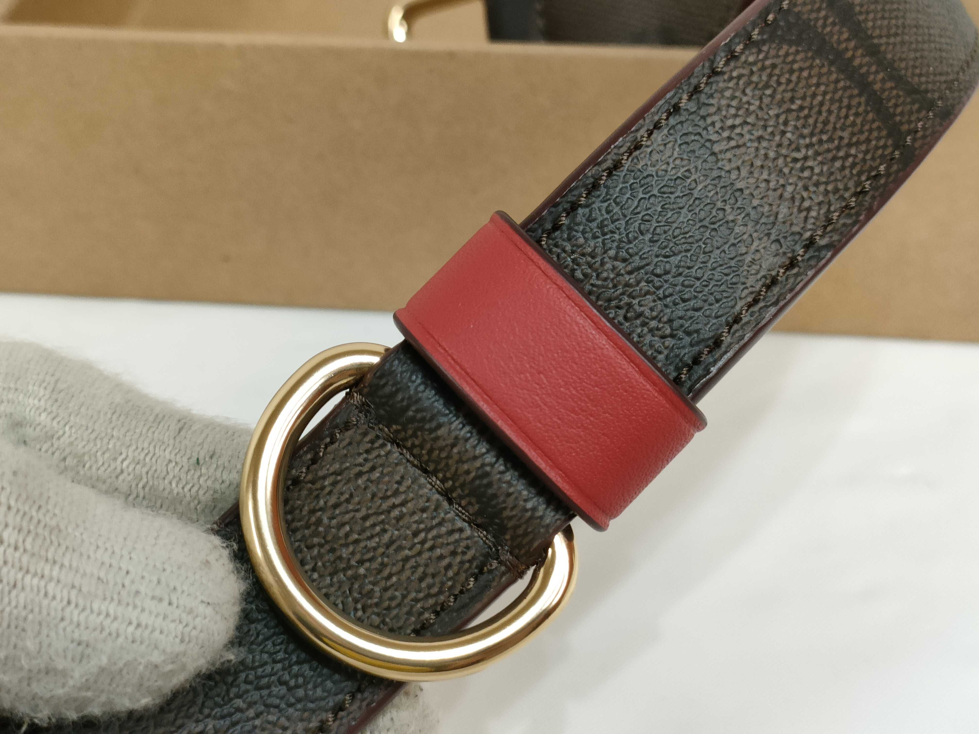 Coach Large Signature Canvas and Leather Pet Collar with Box