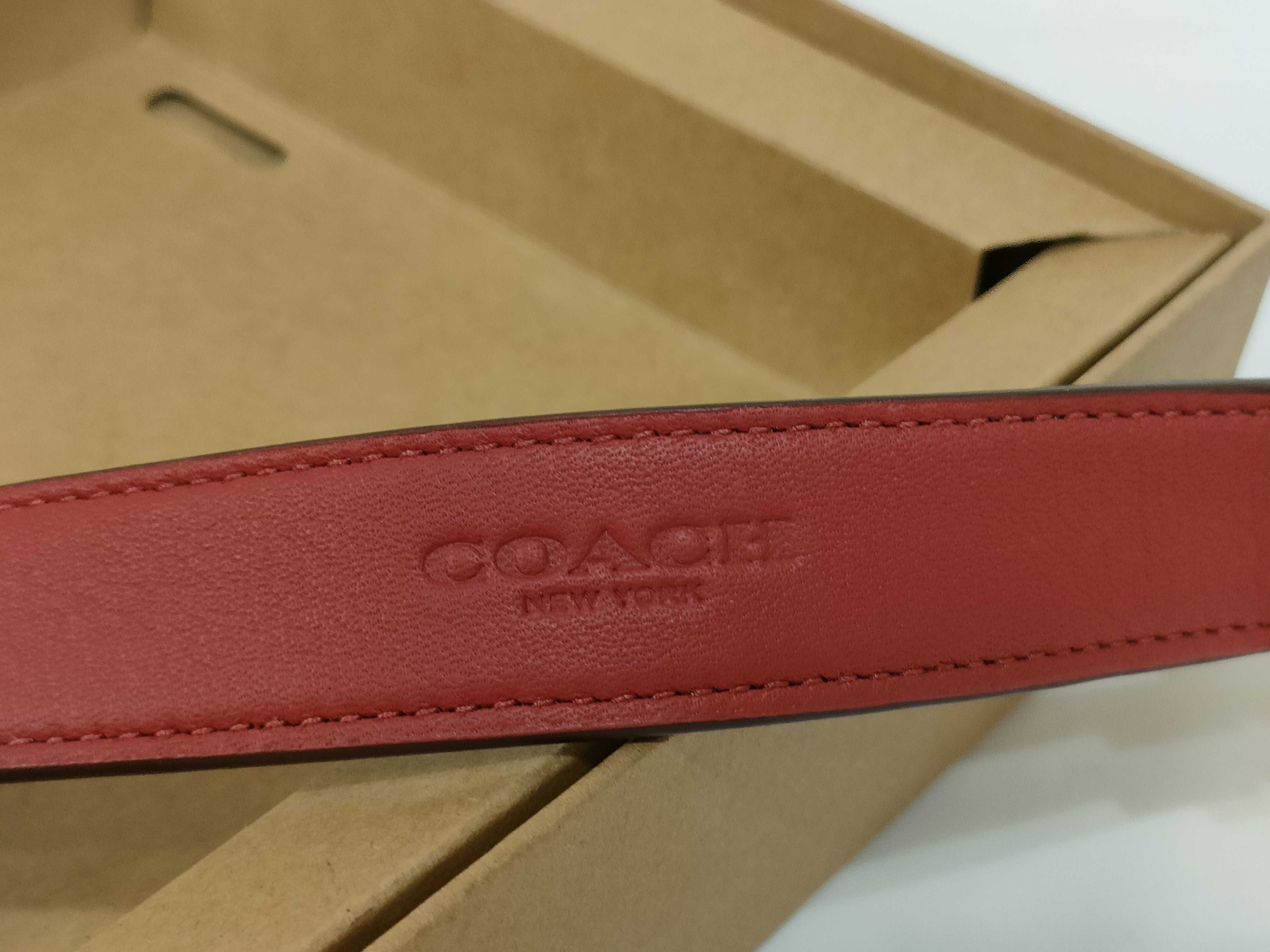 Coach Large Signature Canvas and Leather Pet Collar with Box