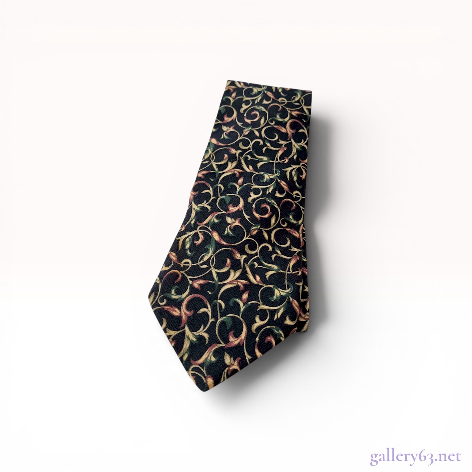 Christian Dior Monsieur Silk Foliate Scroll Necktie