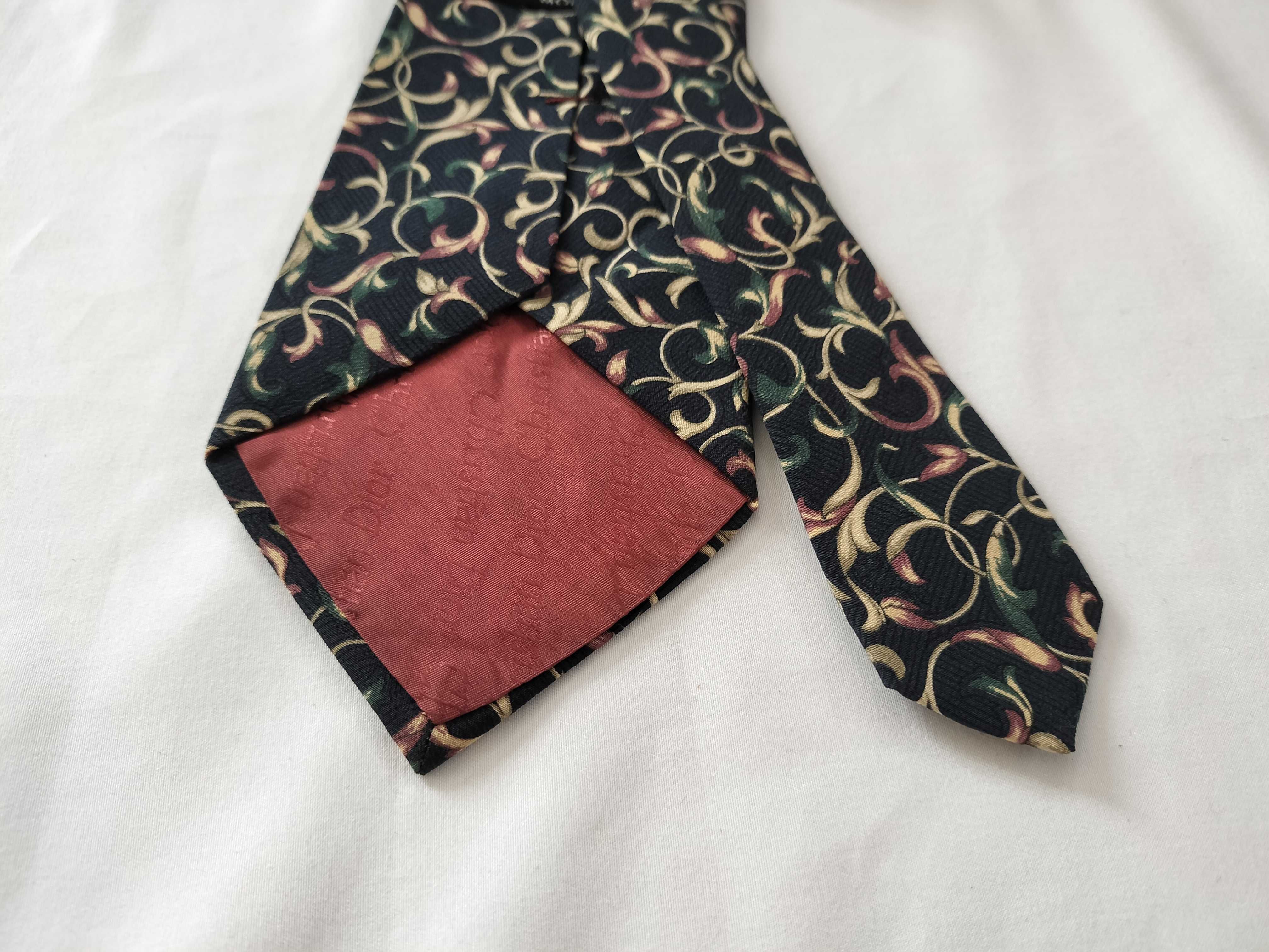 Christian Dior Monsieur Silk Foliate Scroll Necktie